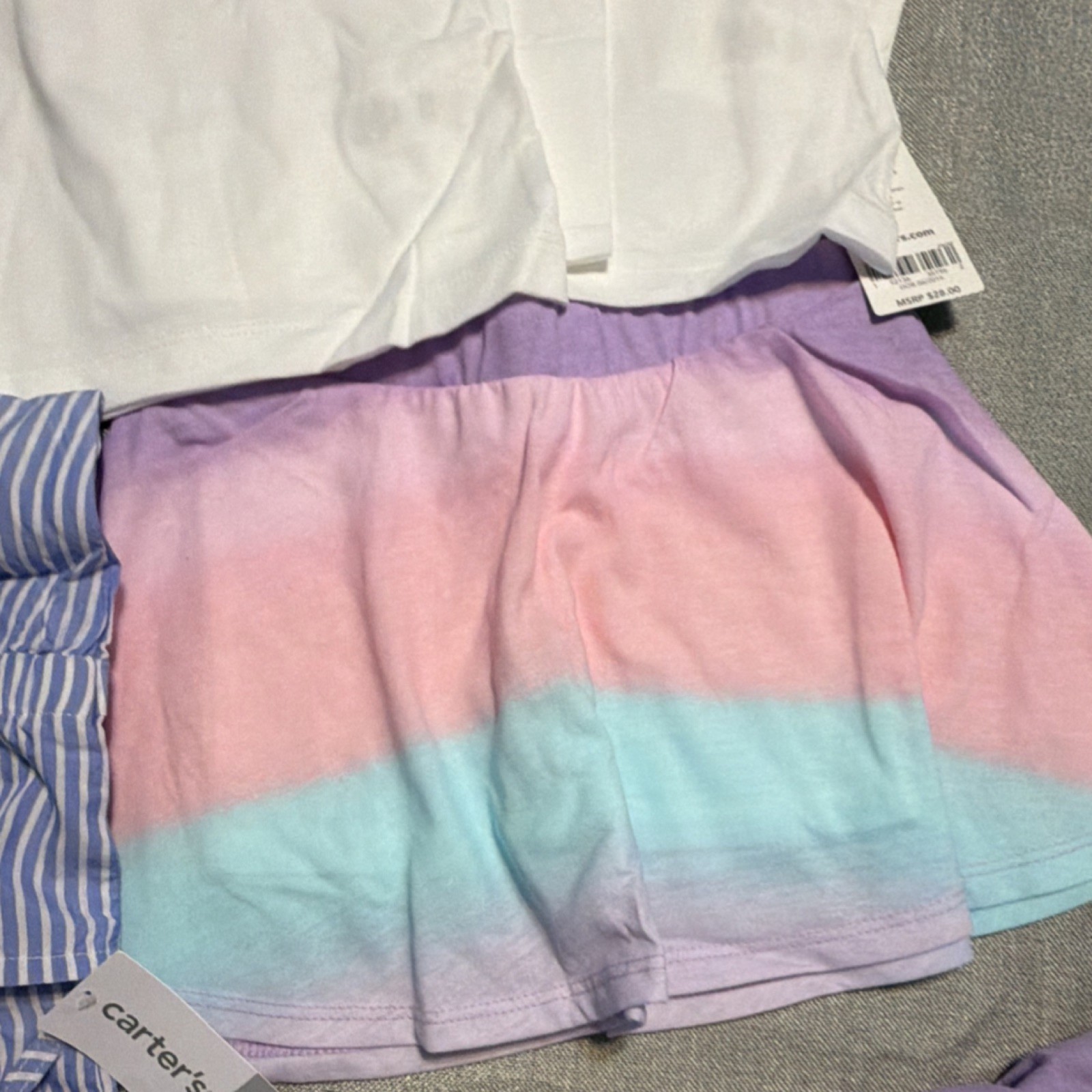 Carter&rsquo;s Toddler Girl 3T Lot Tops Striped Jumpsuit Floral Romper Skort NWT