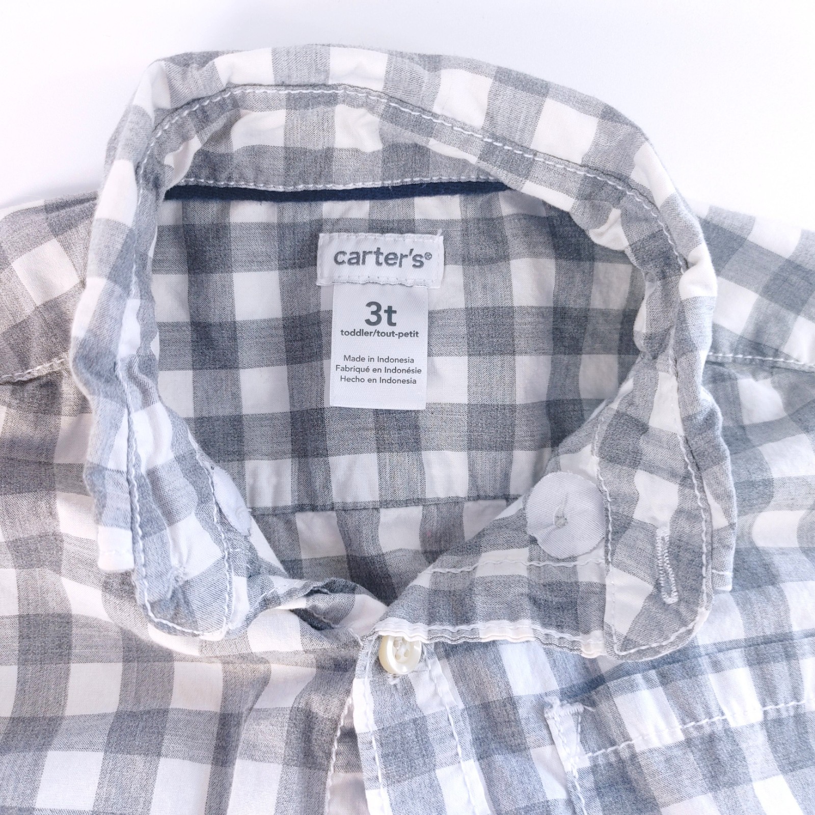 Toddler Boys 3T Lot Of 3 Long Sleeve Collared Shirts Carter&rsquo;s & Baby Gap