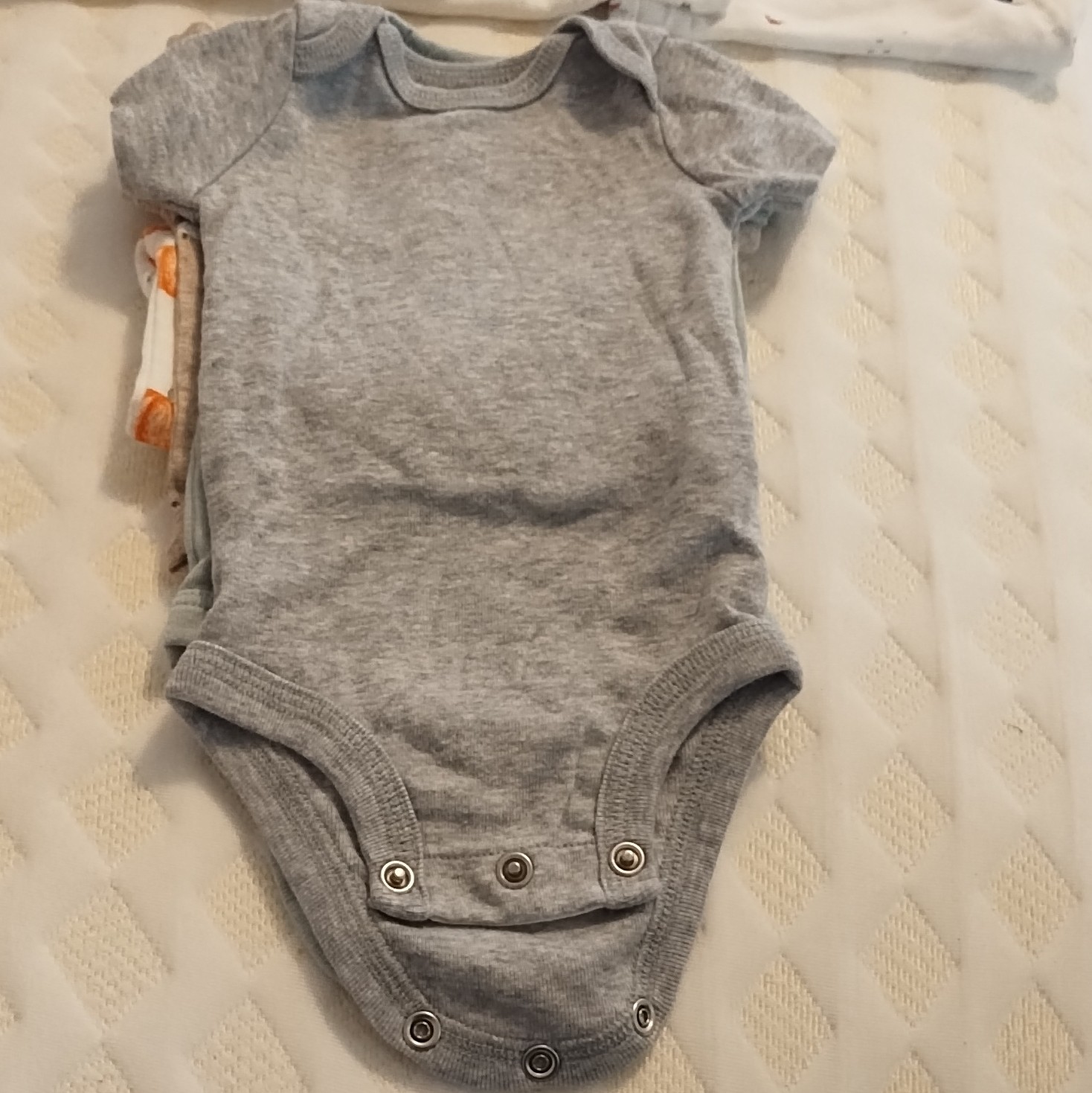 Gerber Unisex Baby Cotton Bodysuit Lot Multicolor Animal Print Pumpkins