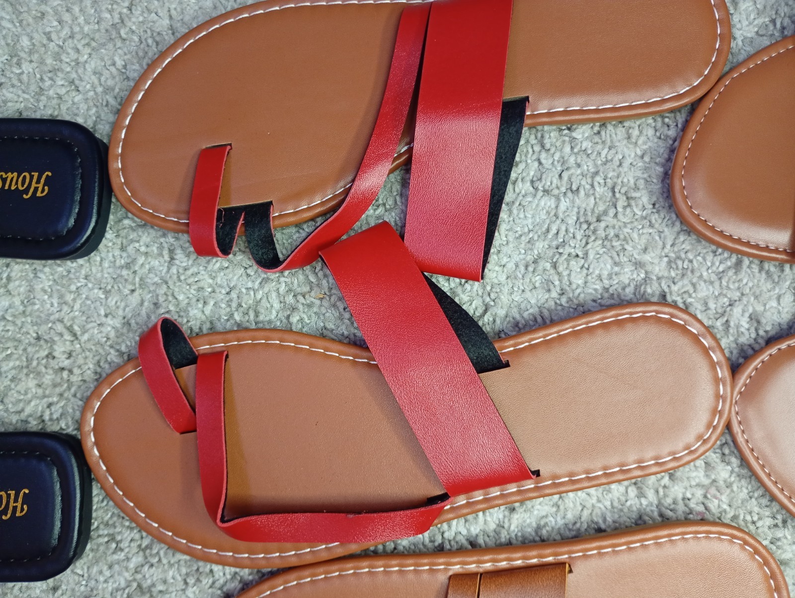 Household ANIH Fashion Mixed Lot Leather Slides Sandals Slippers 38-42