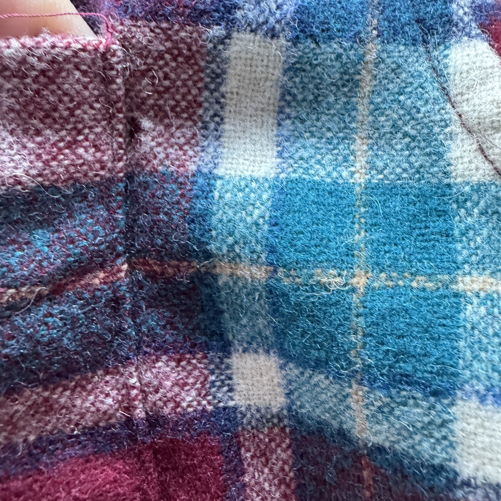 Vintage Pendleton Wool 3 Shirts Scarf Vest Repair or Reuse Tartan Plaid Solid