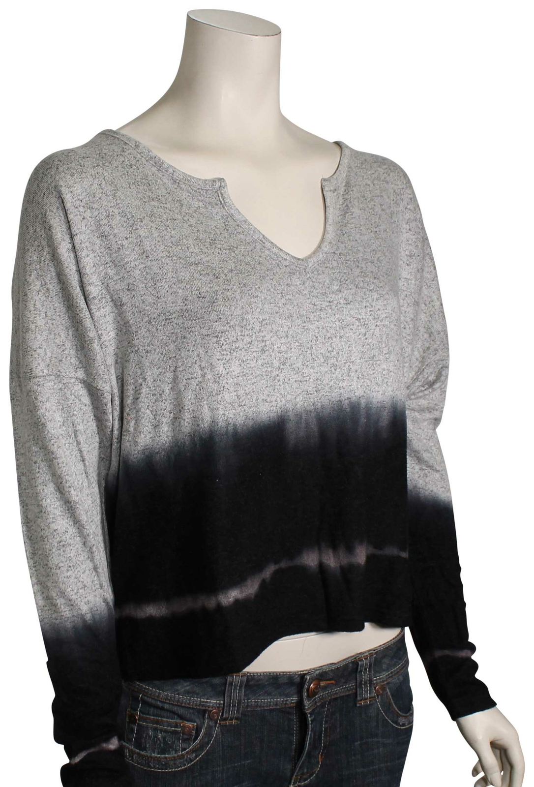Roxy Staying True Dip Dye LS Shirt – Heritage Heather – New