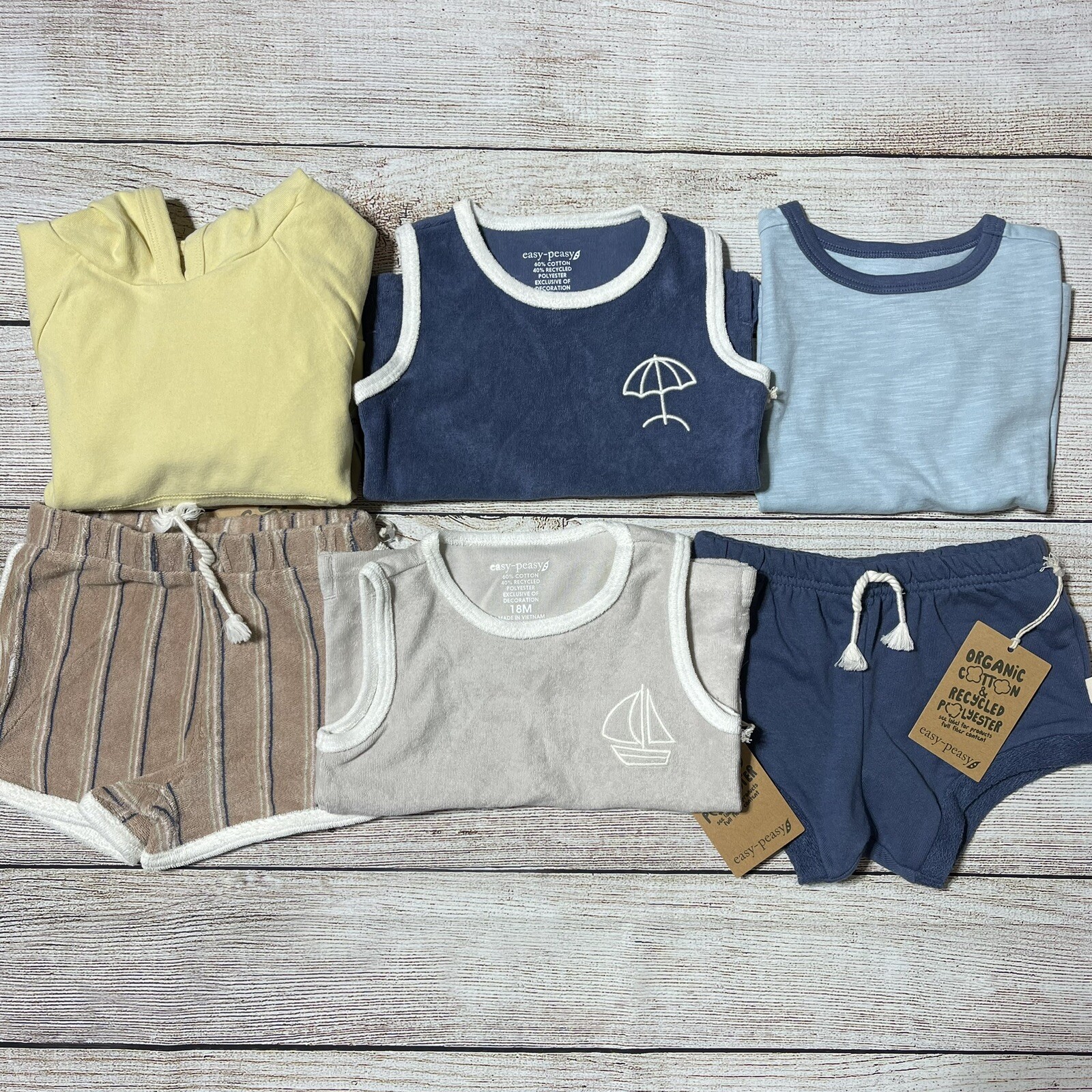 Baby Boy Lot Of Clothes Size 18 Months. NWT! 6 Pieces For Spring And Summer.