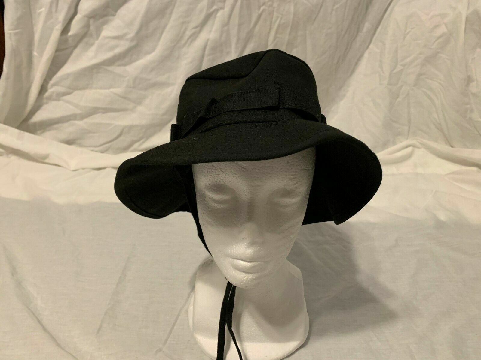 MIL-SPEC BLACK MILITARY BLACK OPS NIGHT OPS HOT WEATHER BOONIE SUN HAT ALL SIZES
