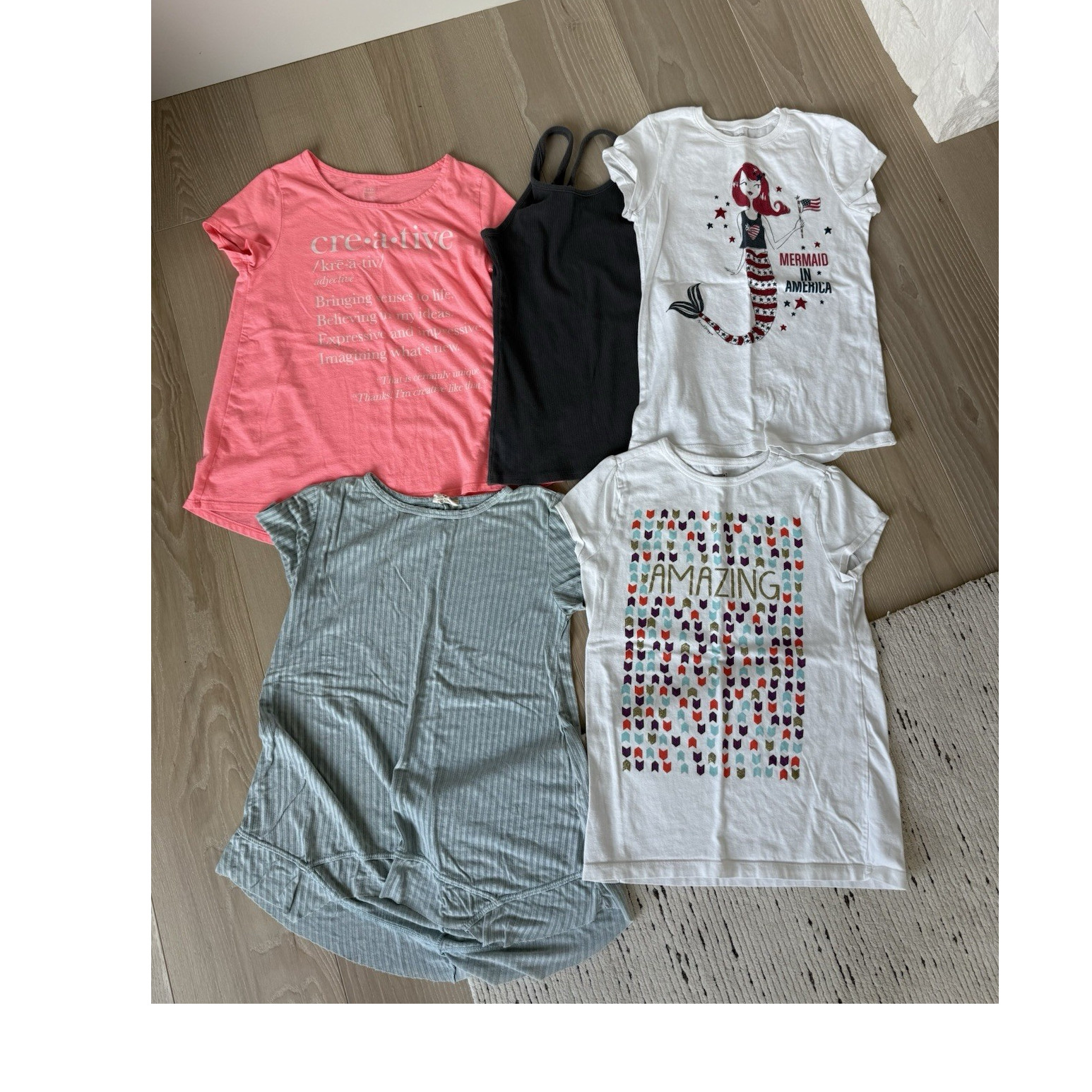 Old Navy Crazy 8 Children&rsquo;s Place HLA Baby Girl Cotton Tops Lot 5 XL 14