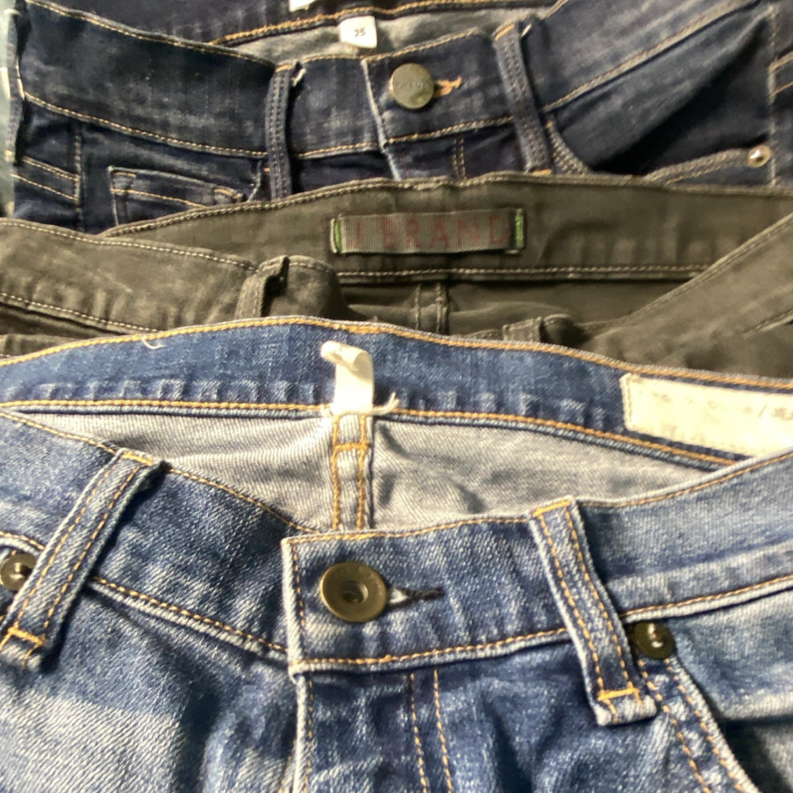 Denim Jeans Lot Blue & Black Solid Unisex Baby Size 25 Everyday All Seasons