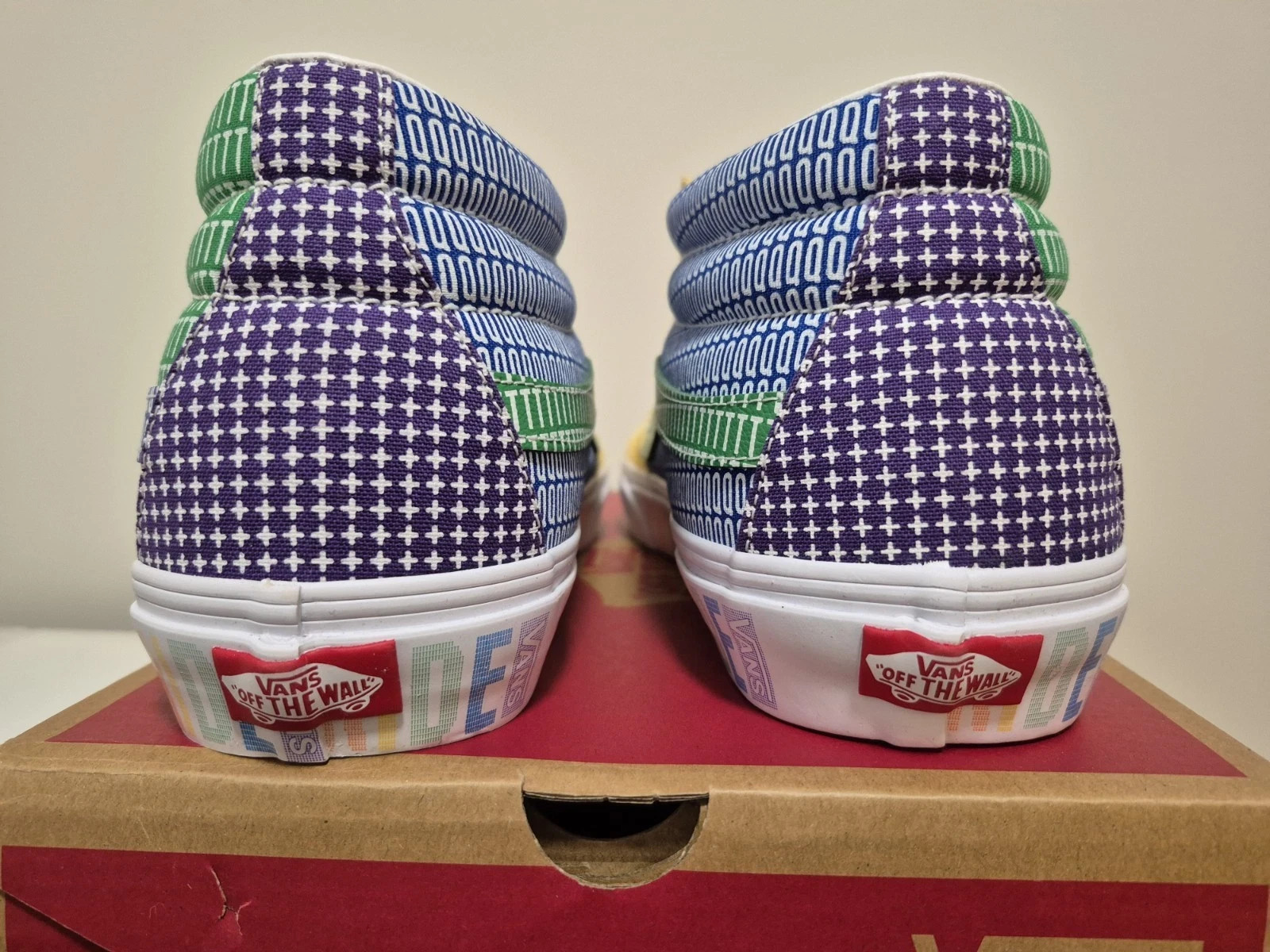 Bulk Vans Classic Slip On and Sk-8 Mid PRIDE Multi-Color Rainbow Mens Shoes