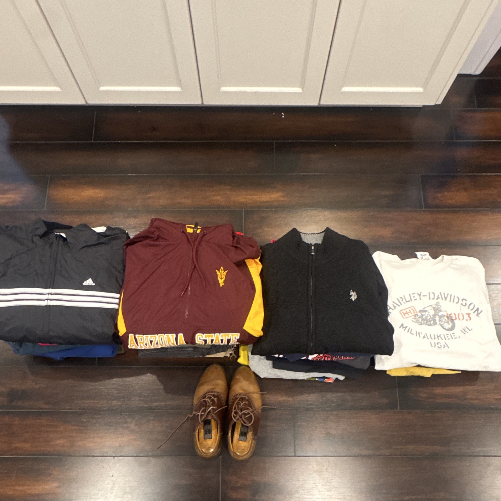 Adidas Mixed Clothing Lot Unisex Adult Multicolor Denim Graphic Print Sports