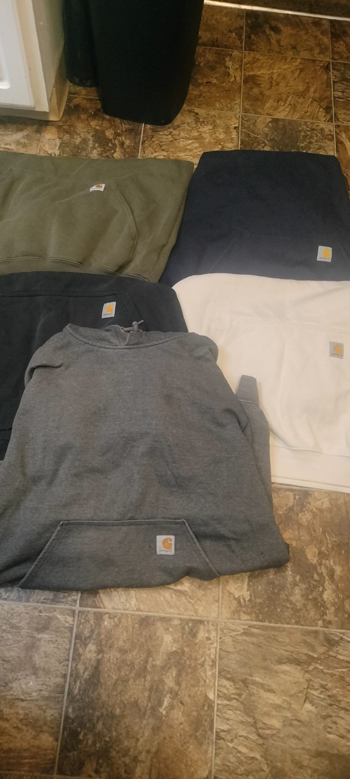 Carhartt Unisex Baby Solid Cotton 4pc Hoodie/Sweatshirt Tops 12M Gray
