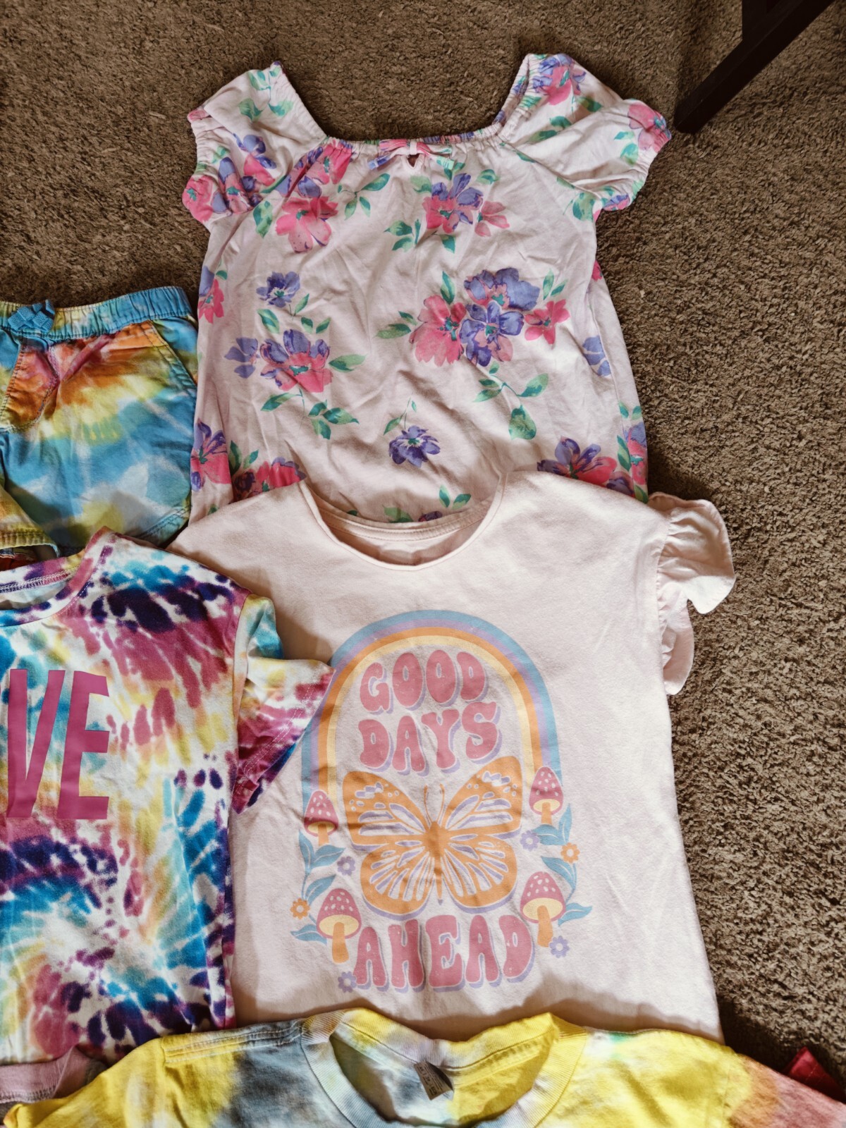 Large Lot Of Girl&rsquo;s Size 5/6 & 7/8 Clothing Various Seasons Shorts Tshirts 11pc