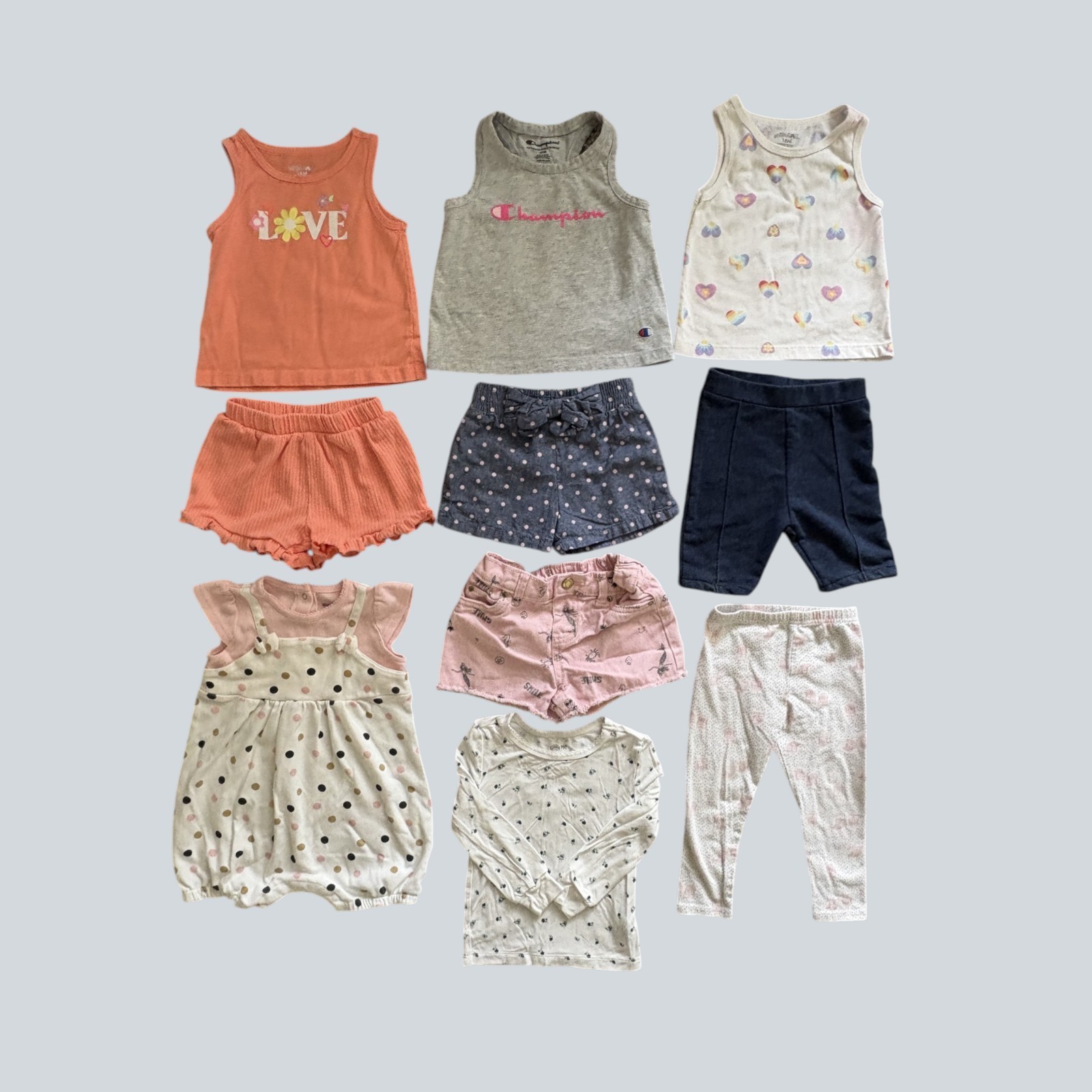 18 MONTHS GIRLS CLOTHES LOT 22 PIECES MIX BRANDS ROXY, CROWN&IVY, CARTER&rsquo;S