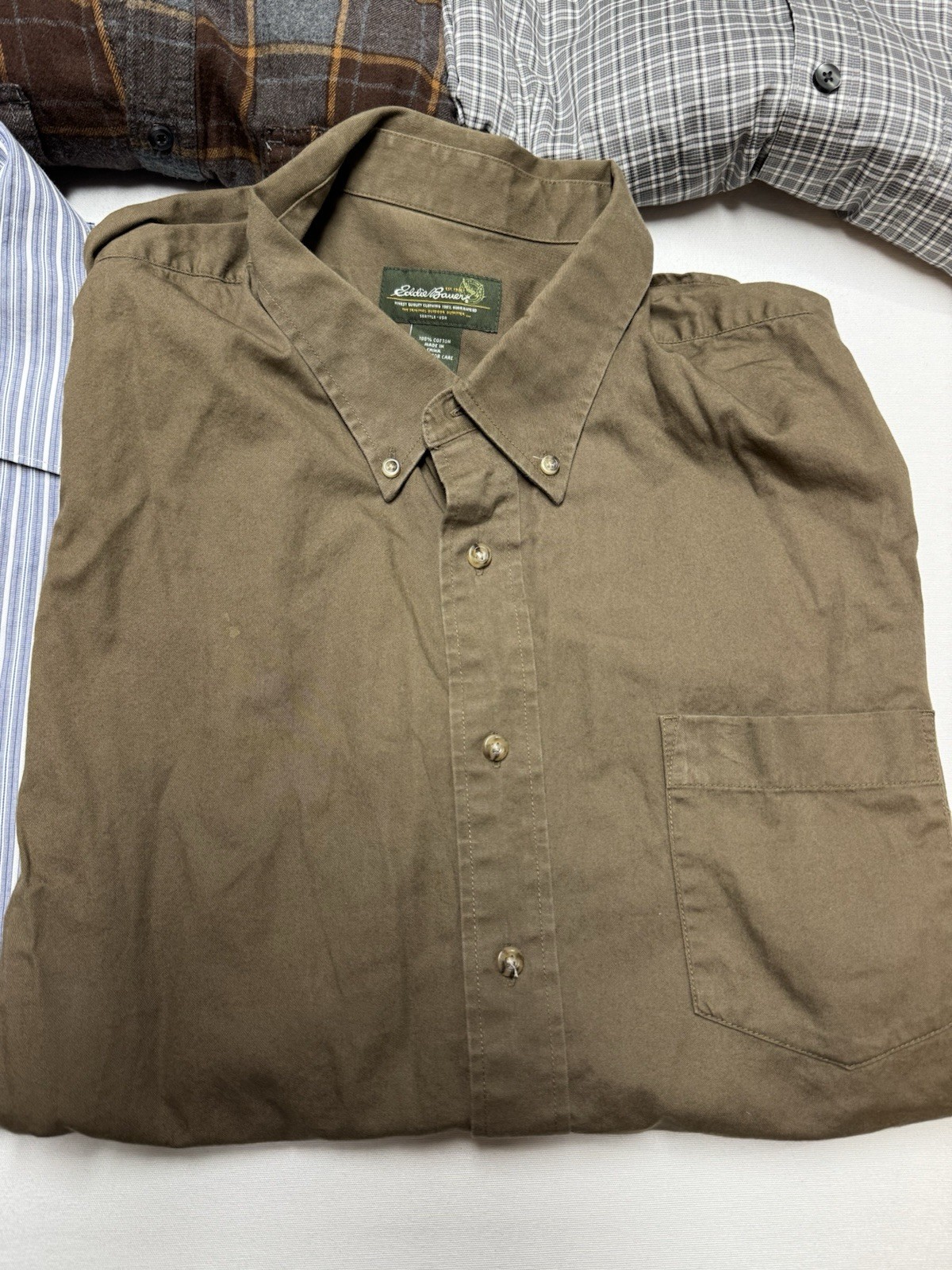 Mens Lot of 2XL Tall button down shirts multi color 5 shirts