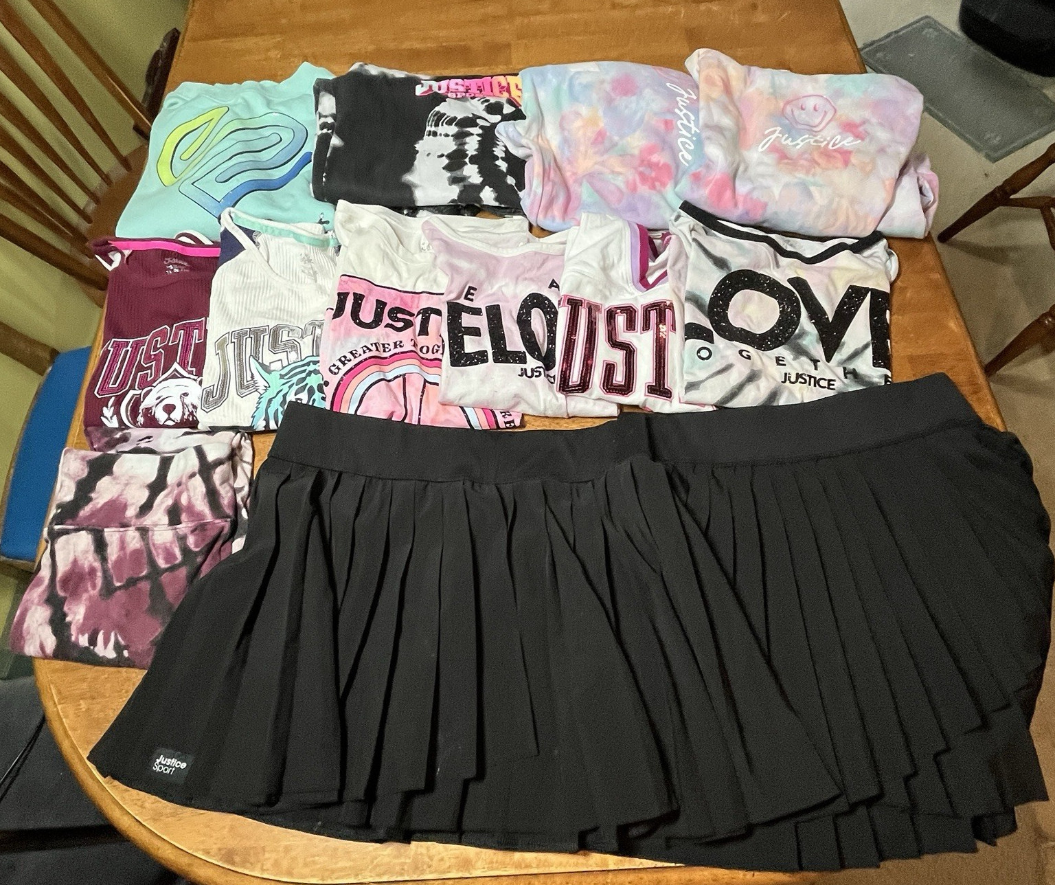 Lot Of 13 Justice Girls Plus 16/18 Bundle – 8 Tops – 3 Bottoms – 2 Skorts *READ*