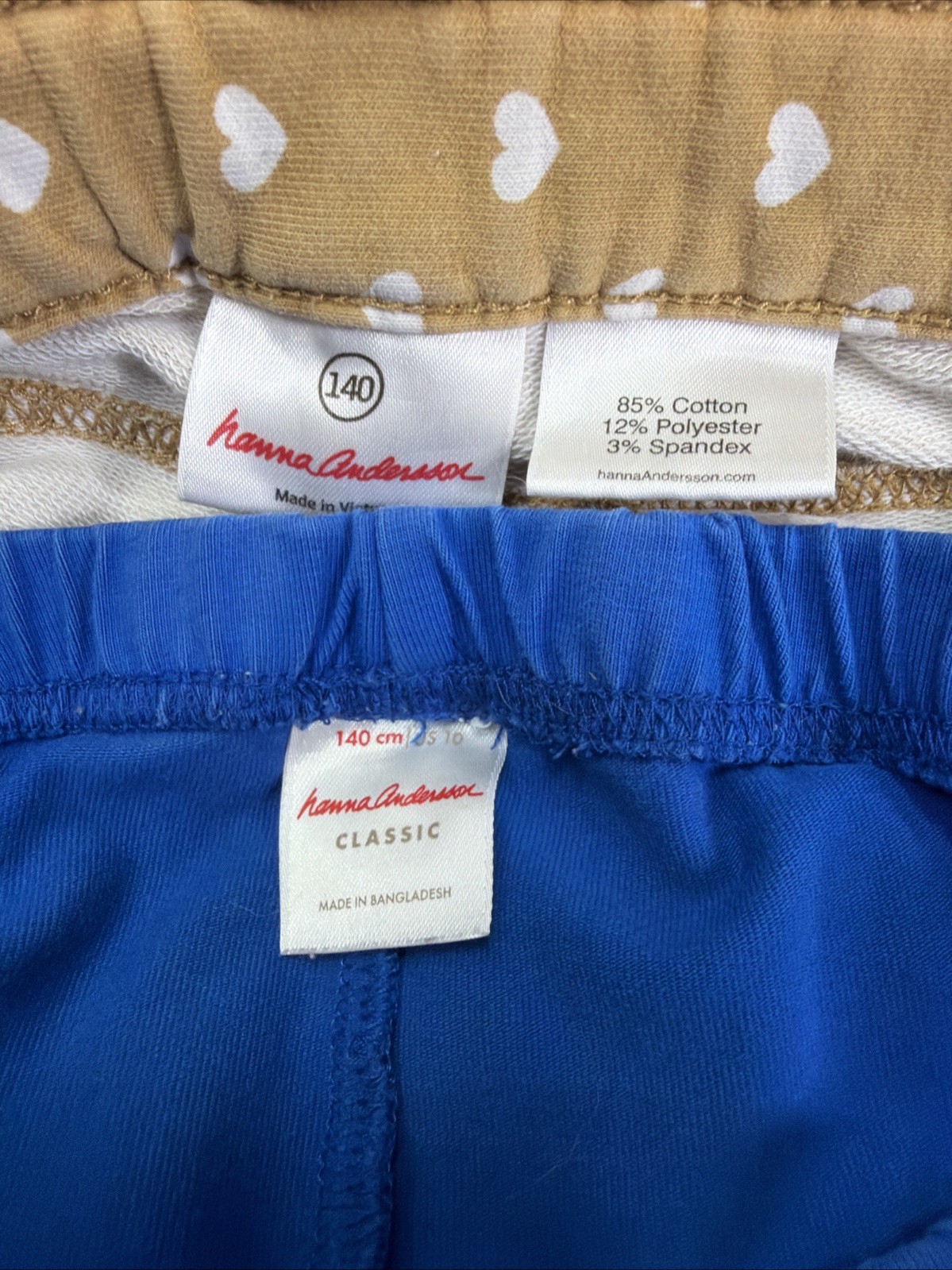 Hanna Andersson Play Clothes Lot 4 Pull On Pants Flaws Sizes 10 and 12