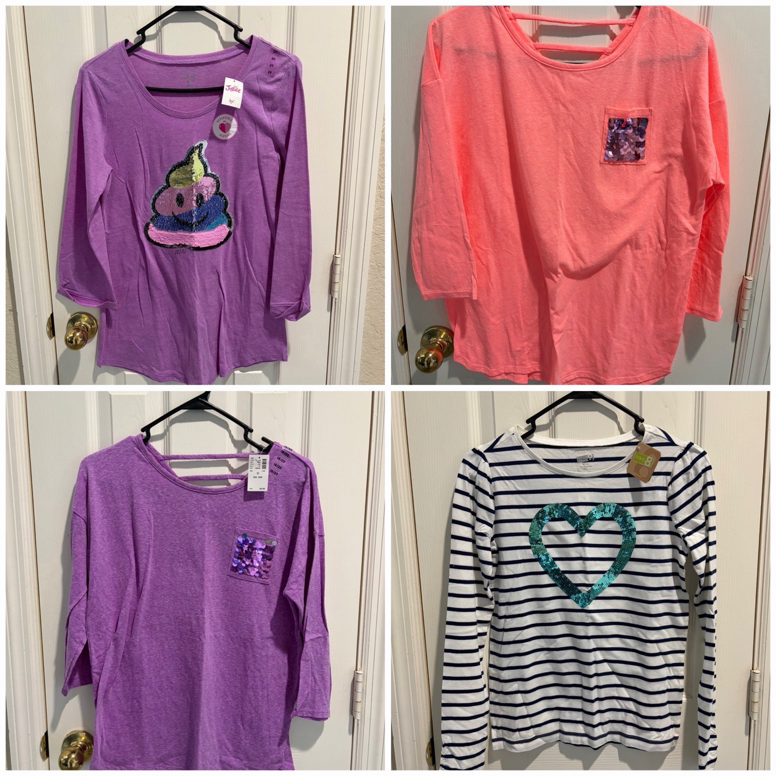 Justice & Ralph Lauren Baby Girl XL Lot Unicorn Graphic Tops & Leggings