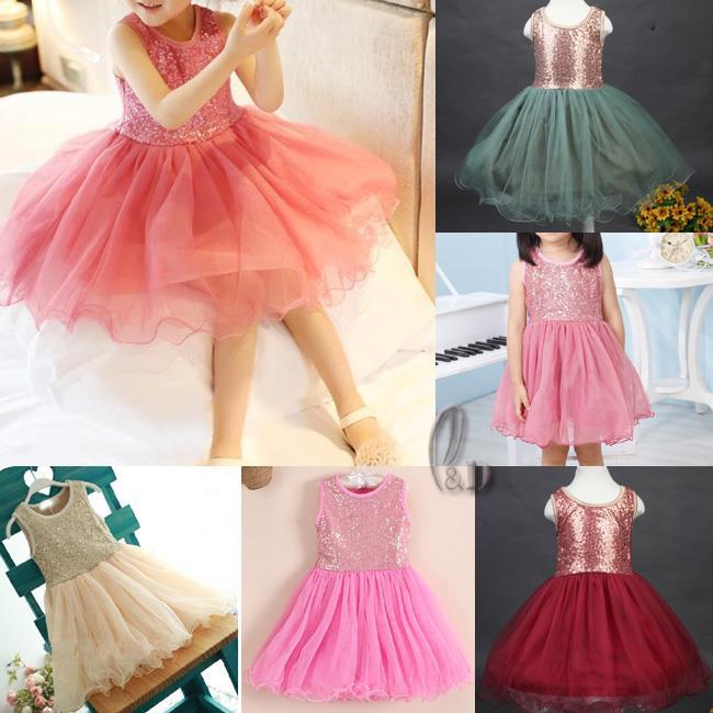 WHOLESALE BULK LOT OF 10 PCS MIXED COLOUR SIZE Girls Princess Tutu Dress gd010