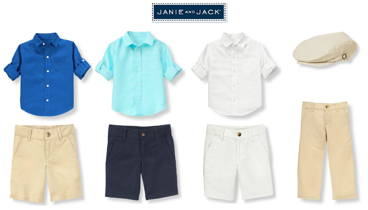 Janie and Jack boys Mix n Match U Choose New Linen Shirts, Shorts, Khakis
