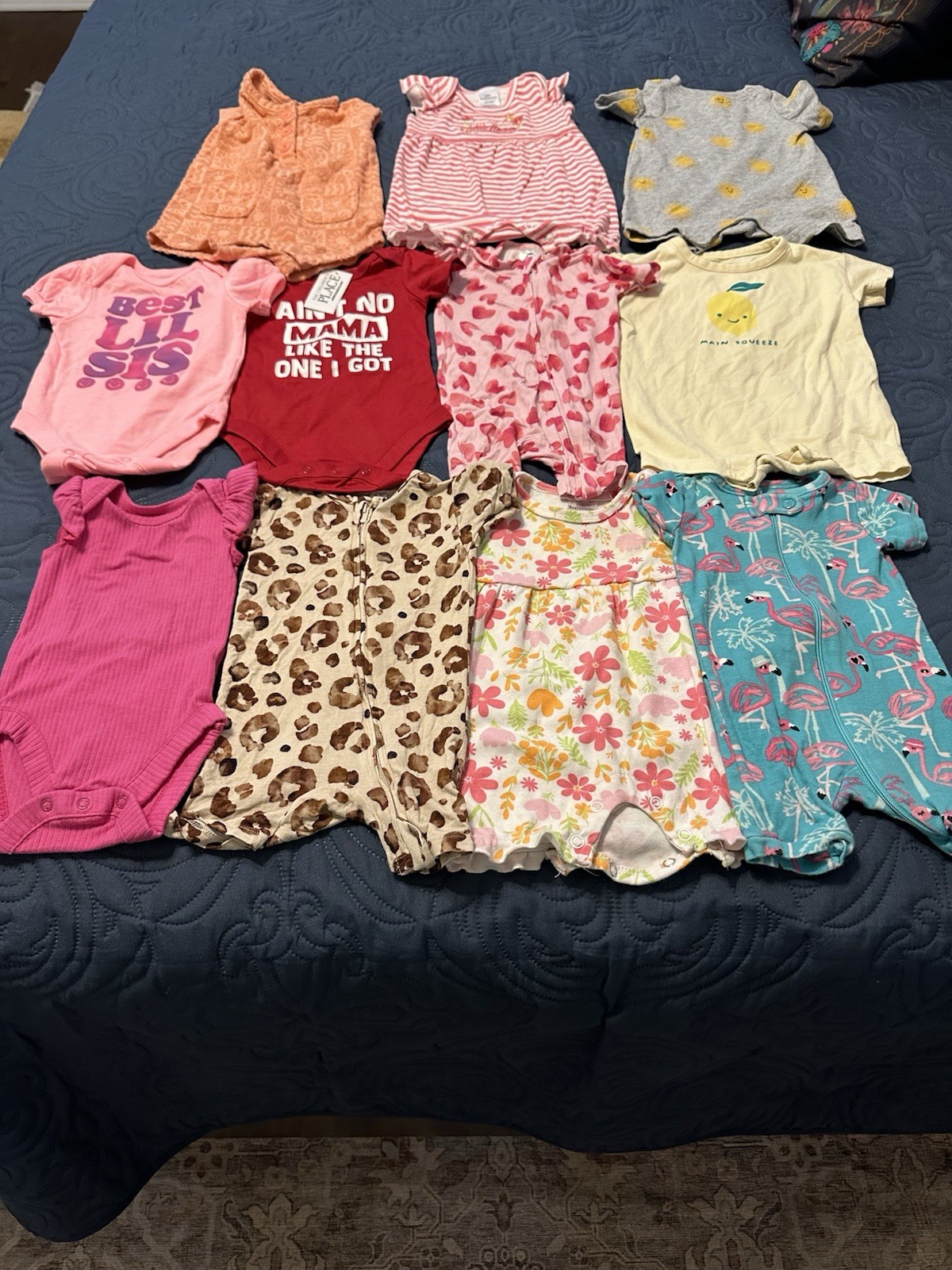 Girls 3 – 6 Month – Various One pieces – Lot of 11 Items Various Brands