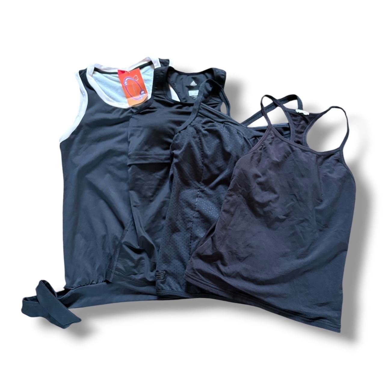 vintage 2000s y2k activewear black tank bundle set lot of four