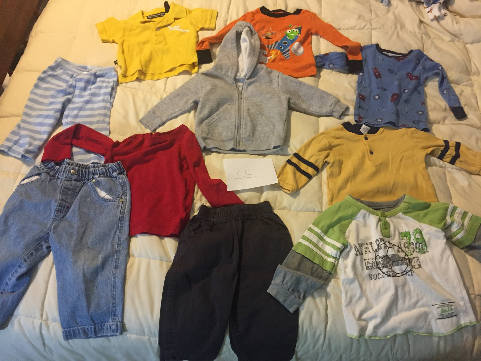 TODDLER BABY CLOTHES LOT SHIRT PLANE GERBER FADED GLORY GARANIMALS NAVY PANTS