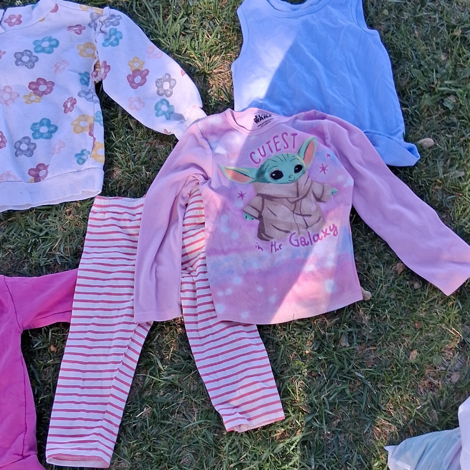 Baby/Toddler Mixed Clothing Lot Tops Hoodies Leggings Dresses Star Wars Pink