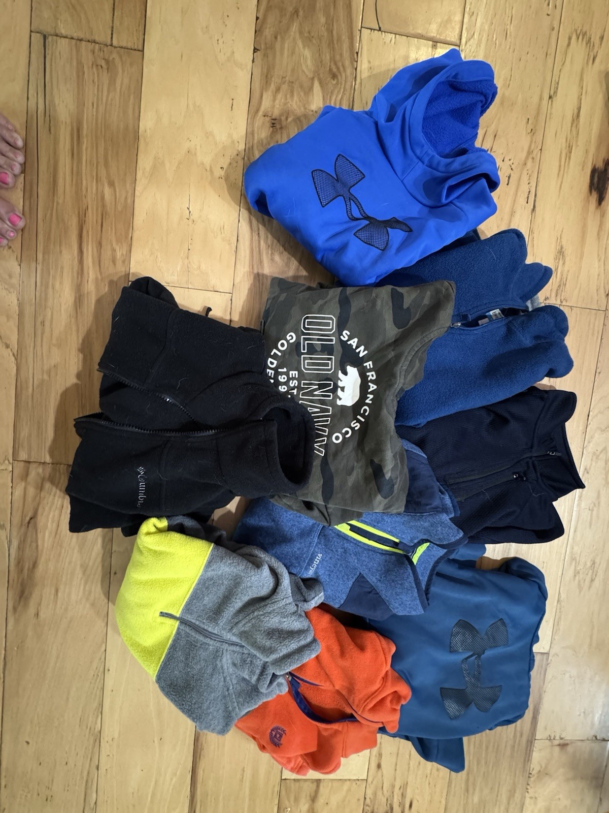 Under Armour Old Navy Boys (YM 8) Mixed Hoodie Lot Fleece Sports Camo Solid