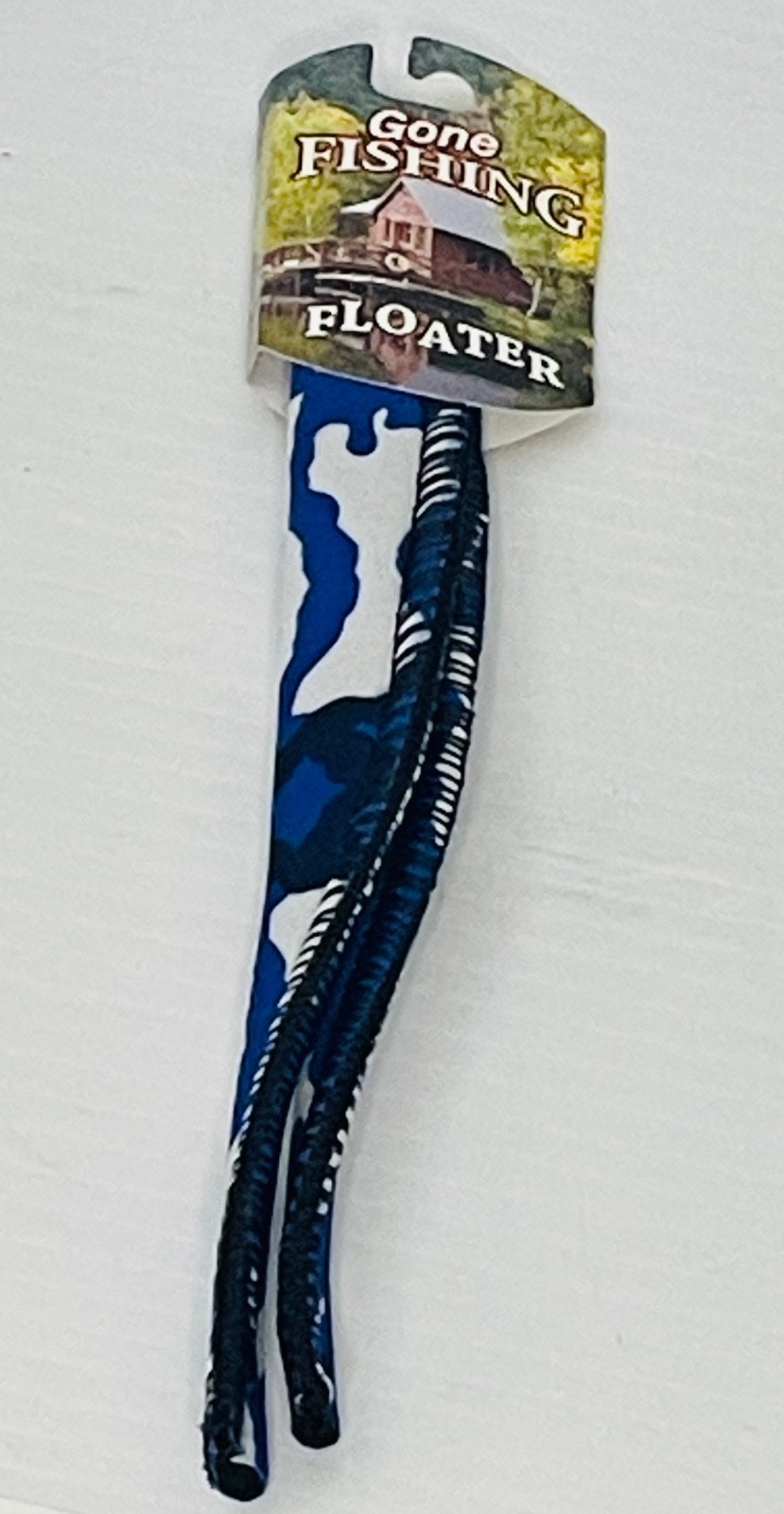Lot Of 500 Bulk Gone Fishing Neoprene Sunglasses Retainer Strap Blue Camo NOS