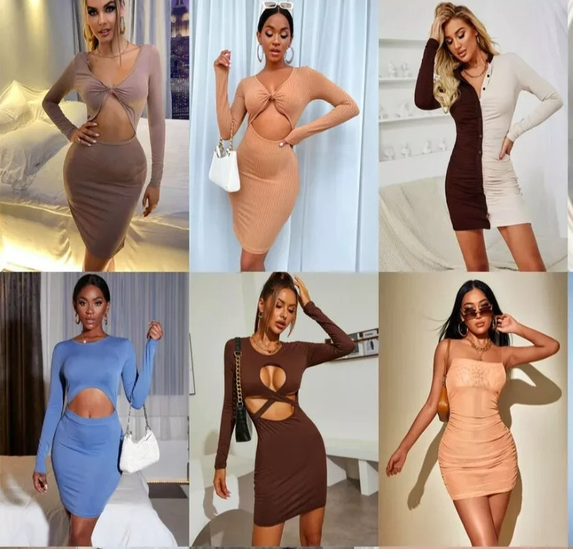 Lot 10 Pcs Wholesale Mixed Women Party Dresses Top Bottoms Formal Clothing L
