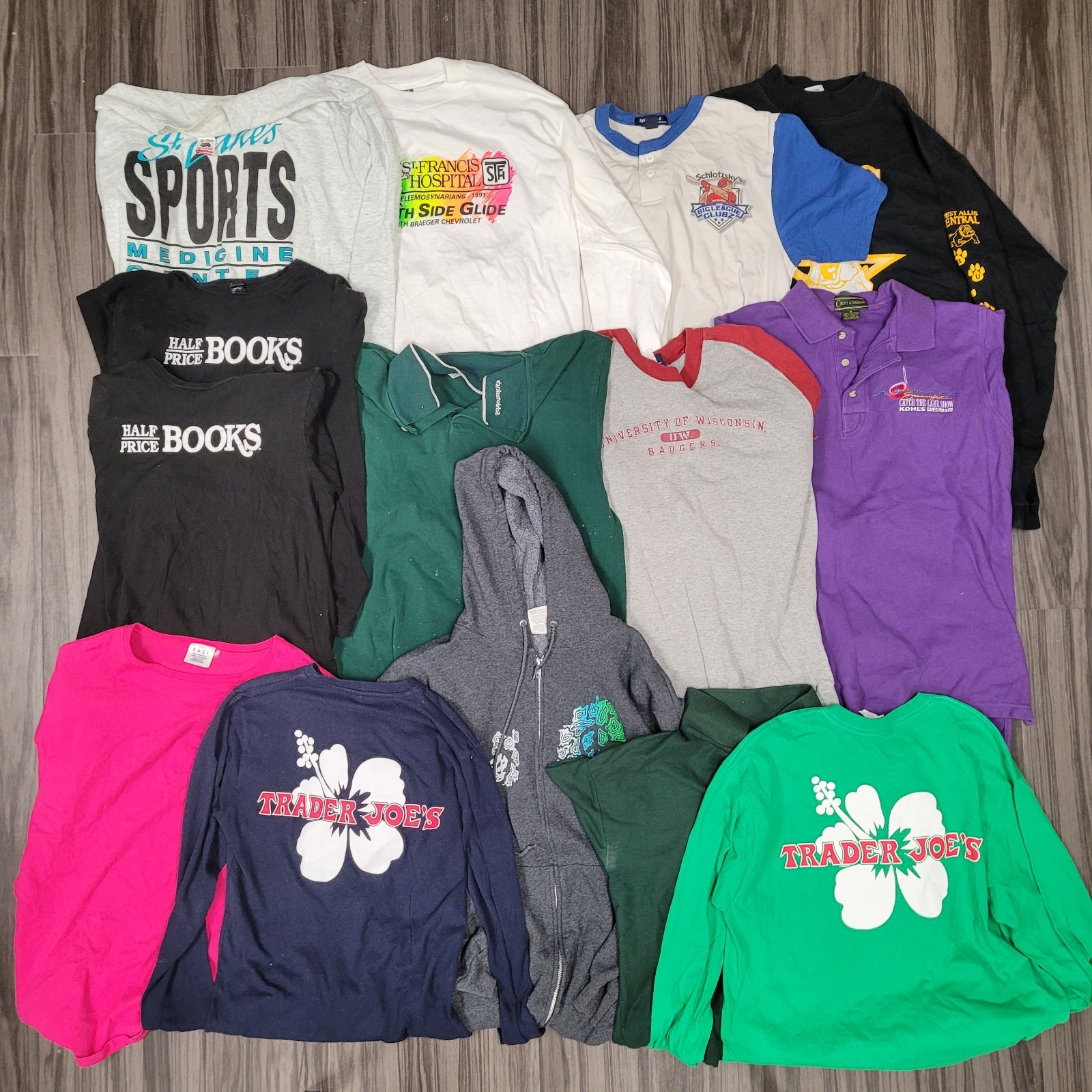 Shirts Wholesale Lot of 14 Casual Long Short Sleeve Classic Hoodie Vintage