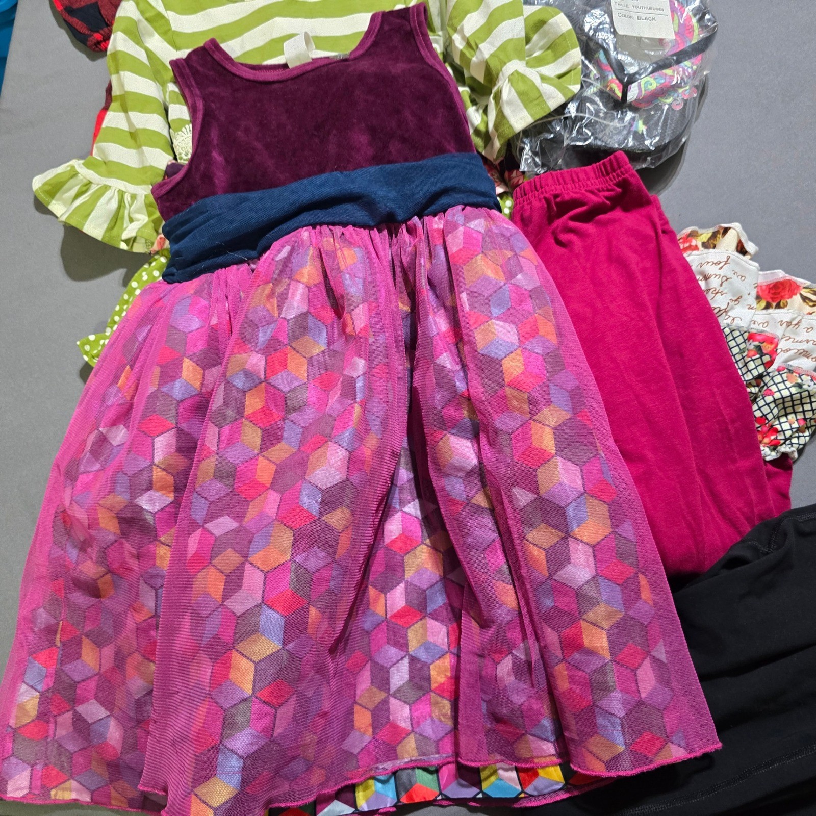 Mixed Brand 14 Clothing Lot Kids Various Sizes Pants Dresses Tops Bundle