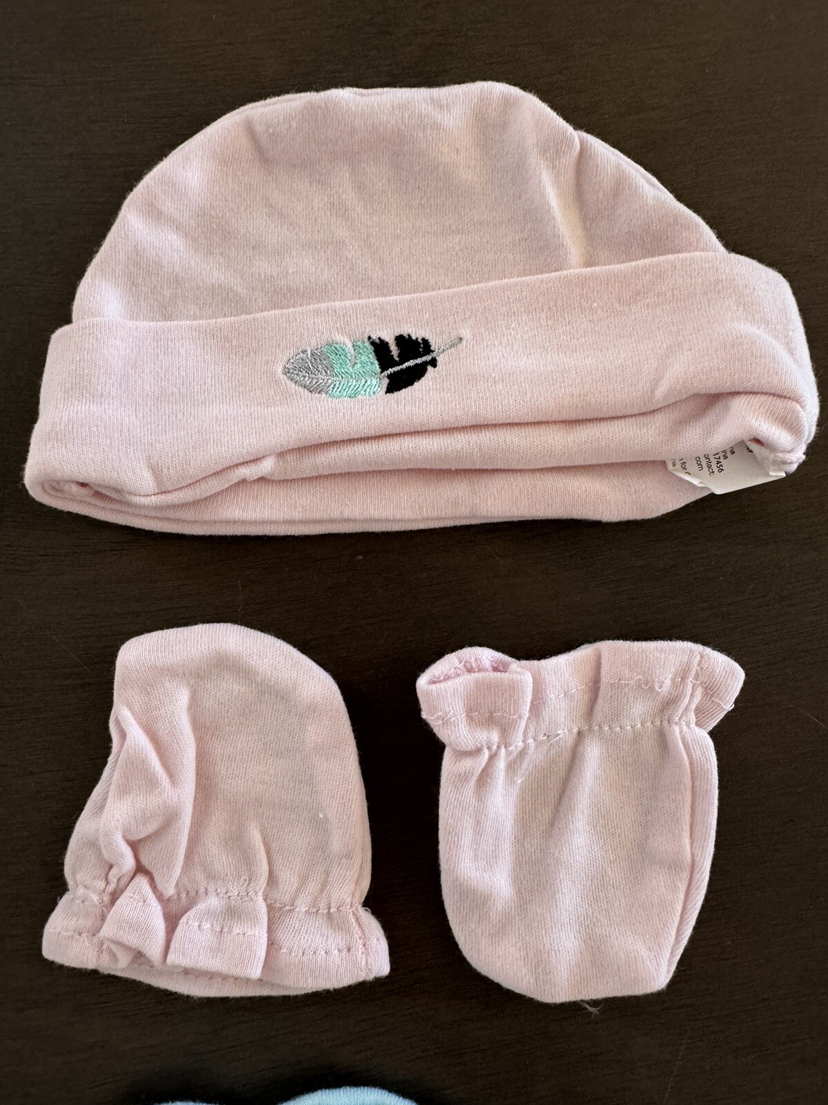 Baby Girl Bundle beanies gloves fall winter set NB to 6M new & used Gerber