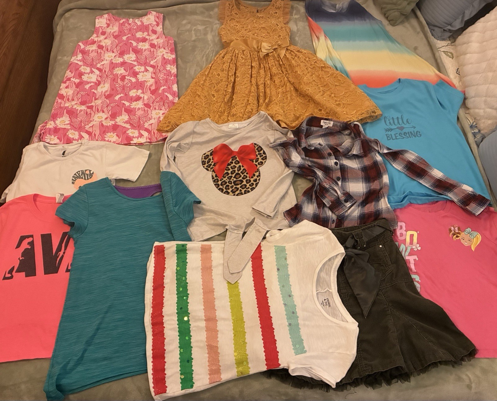 Bundle Of Girls Clothing Size 7/8… 12 Pieces… Different Brands