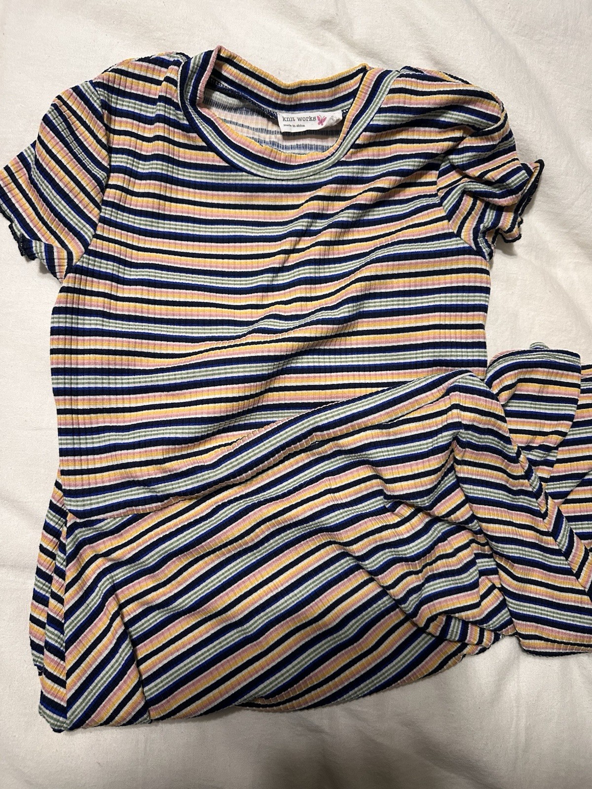 Lot Of 6- 7/8 Little Girls clothes Dresses, Vest, Pullover, Sweater, Tank