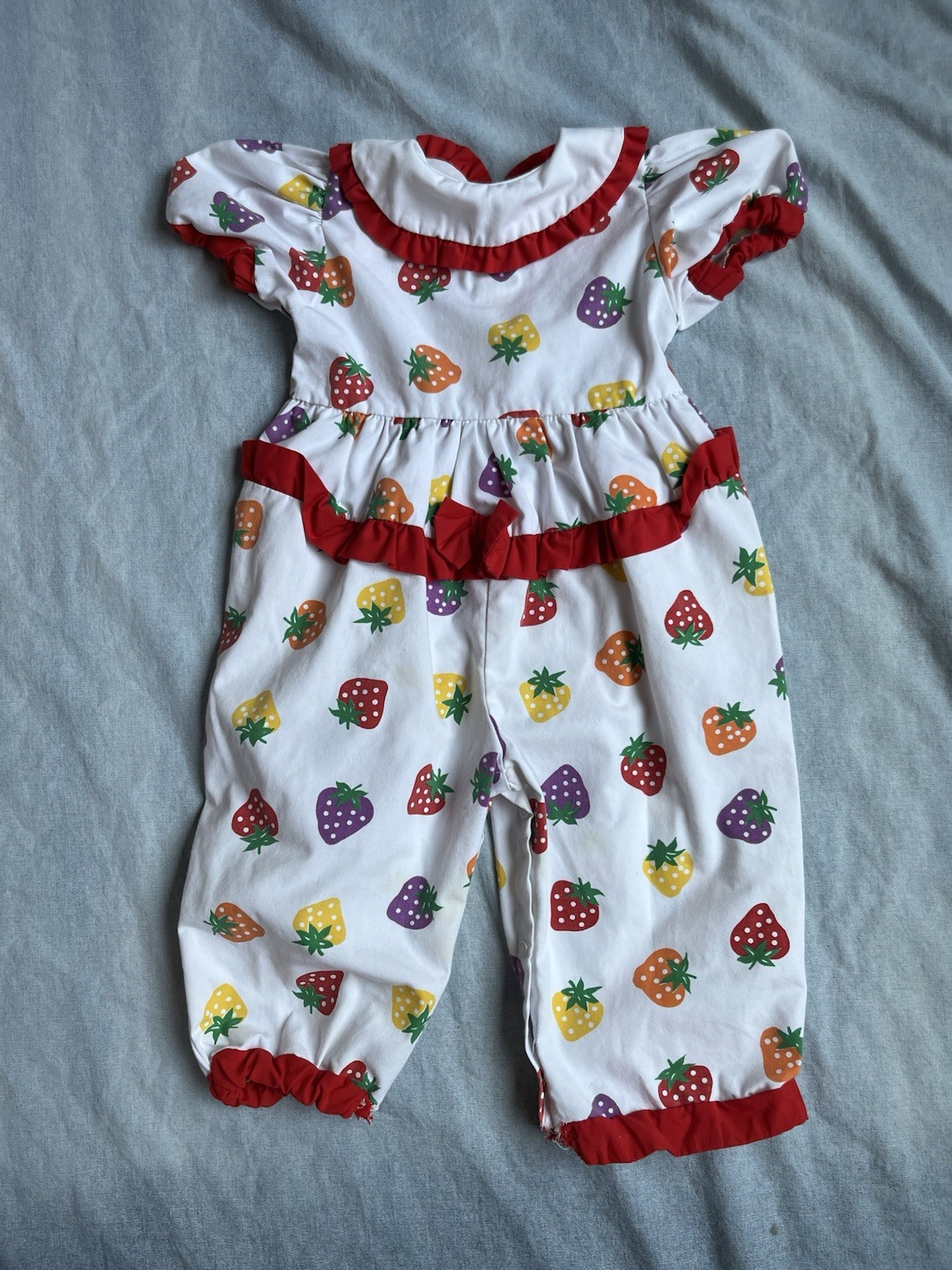 Vintage Baby Girls Clothing Lot 70s 80s 90s Western Denim Fruit Floral Lace