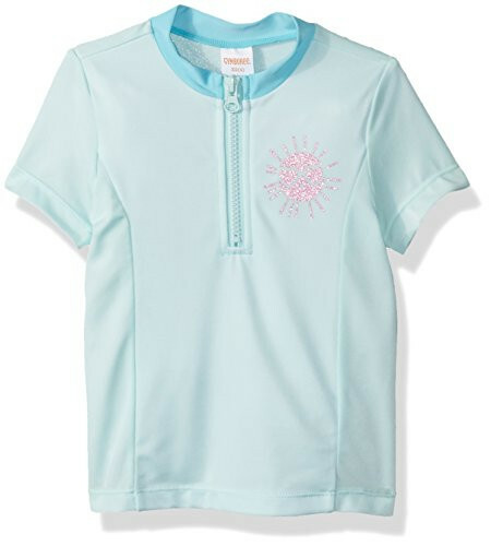 Gymboree Girls&rsquo; Little Colorblock Raglan Rashguard, Sweet Mint, XL