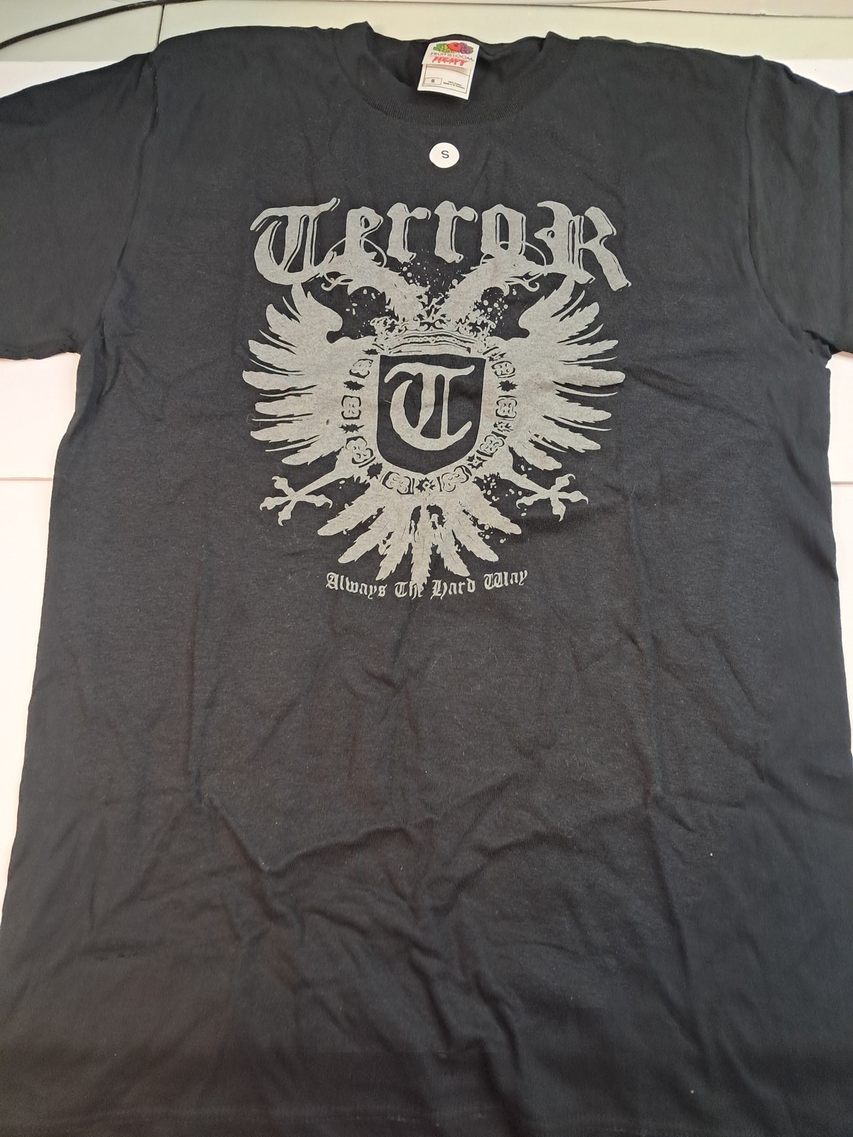 Terror Band T-Shirt Always The Hard Way Fruit of the Loom Black Size M Heavy