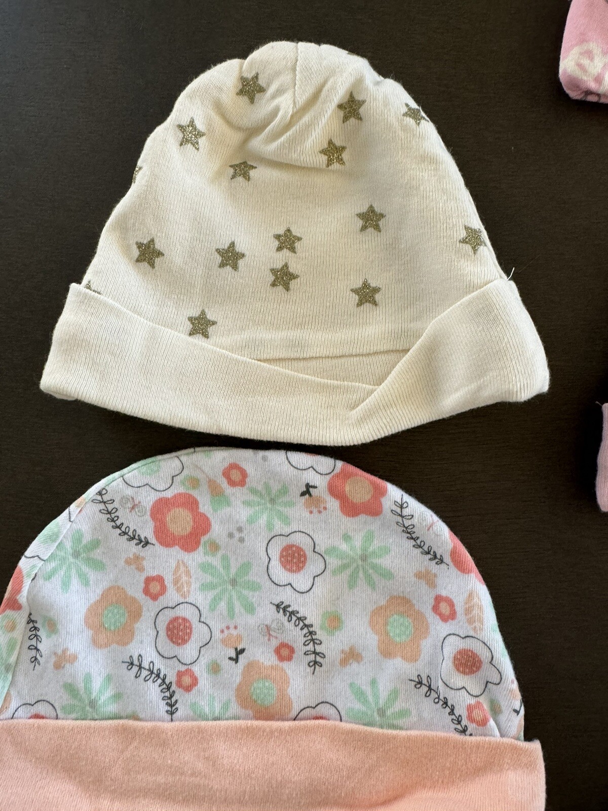 Baby Girl Bundle beanies gloves fall winter set NB to 6M new & used Gerber