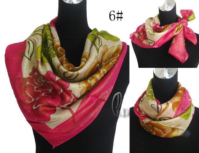 WHOLESALE BULK LOT OF 10 MIXED STYLE Shiny Square Head Neck Wrap SCARF sc045