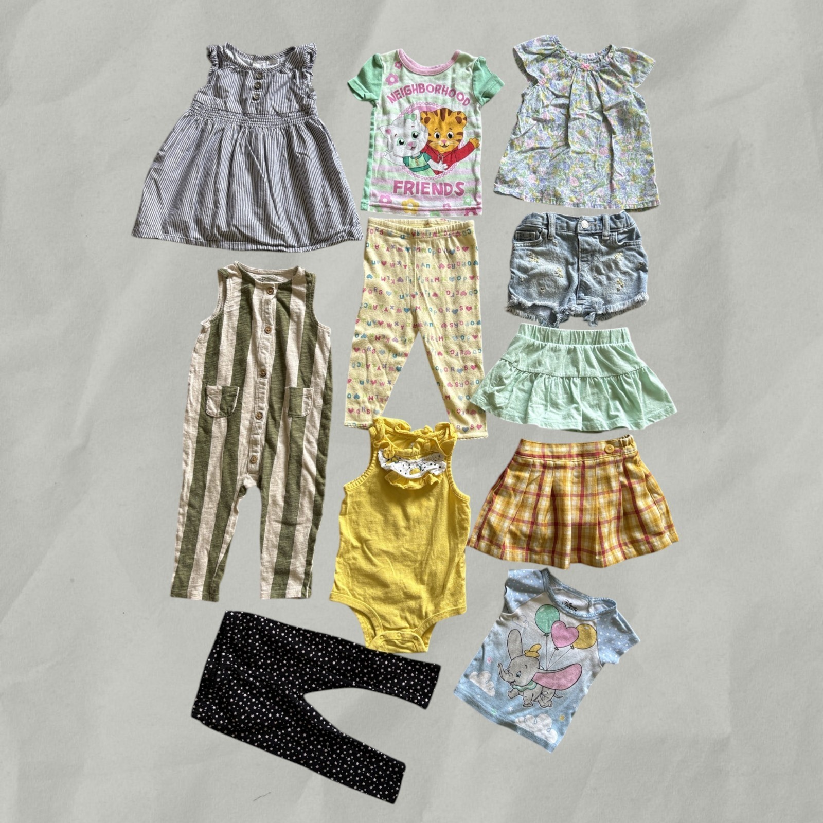 Girls 12 Months Clothes 20 PC Lot Mix Brands & Styles Disney, Cat&Jack, Carter&rsquo;s