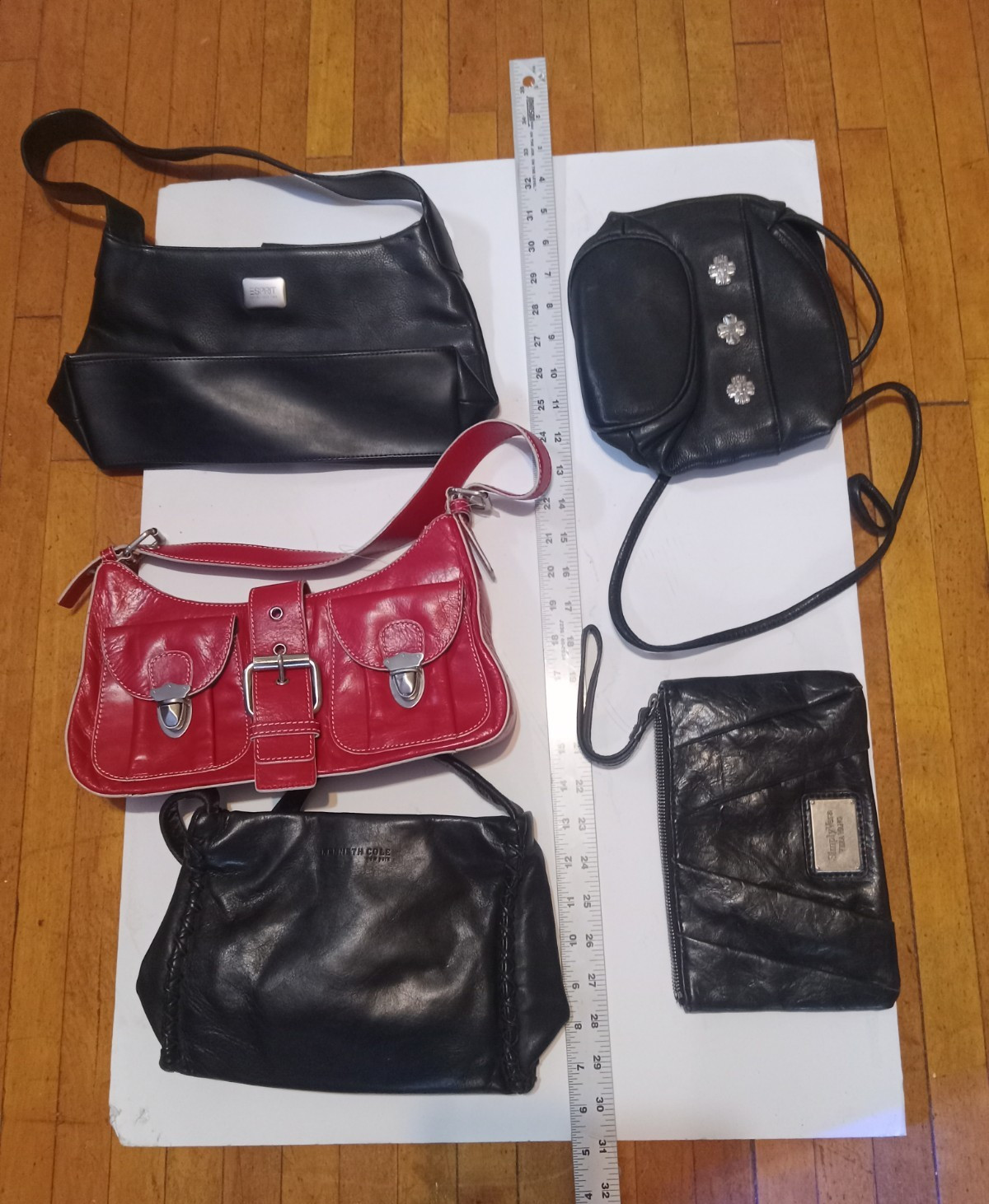 Esprit Kenneth Cole Simply Vera Vera Wang Hype Lot 5 Leather Bags Black/Red