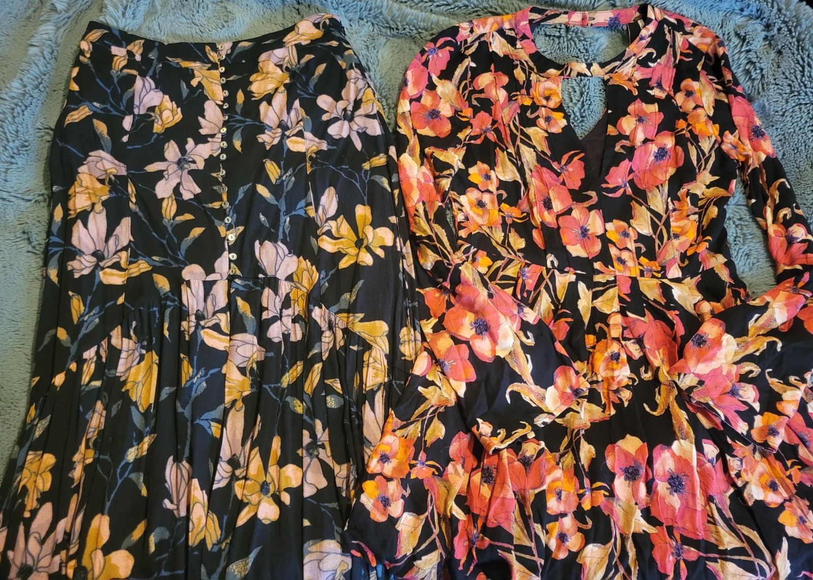 Lot Of 2 Free People Tegan Mini Dress Smooth Sailing Maxi Skirt Sz 4 6 Small GUC