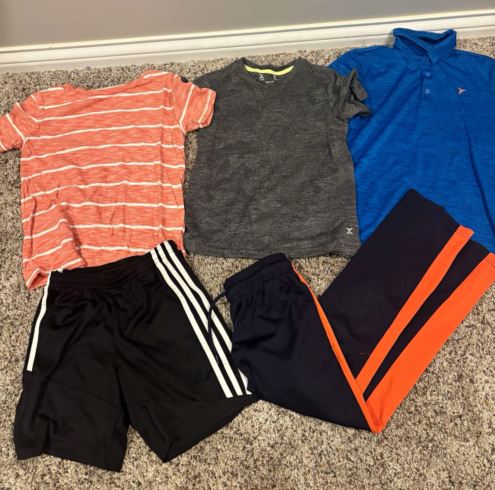 Adidas Old Navy Xersion Place Boys Clothing Lot of 5 size M (8) Striped Poly