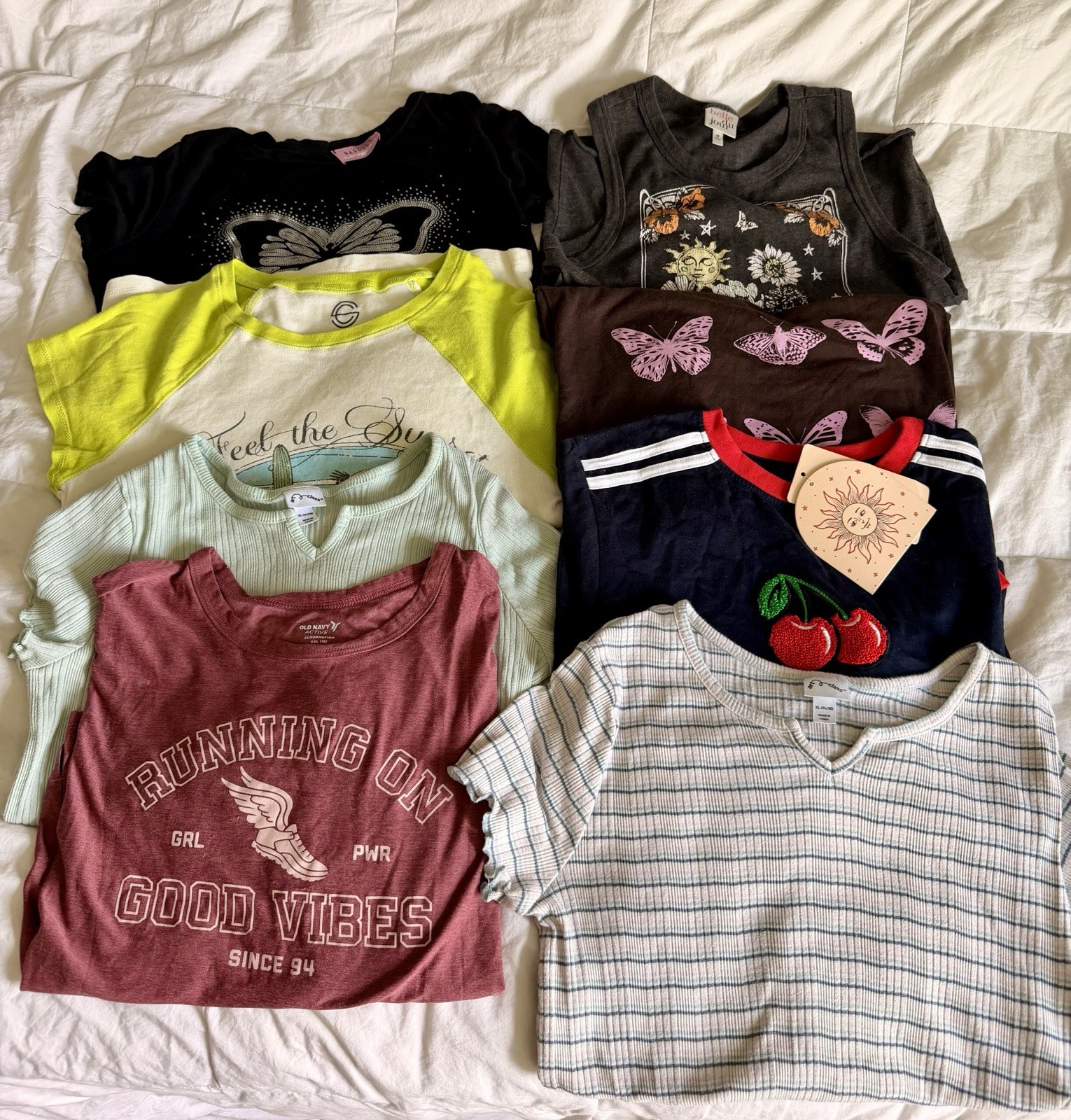 Old Navy Unisex Baby Graphic Print Tops & T-Shirts Lot, Multicolor, Cotton Blend