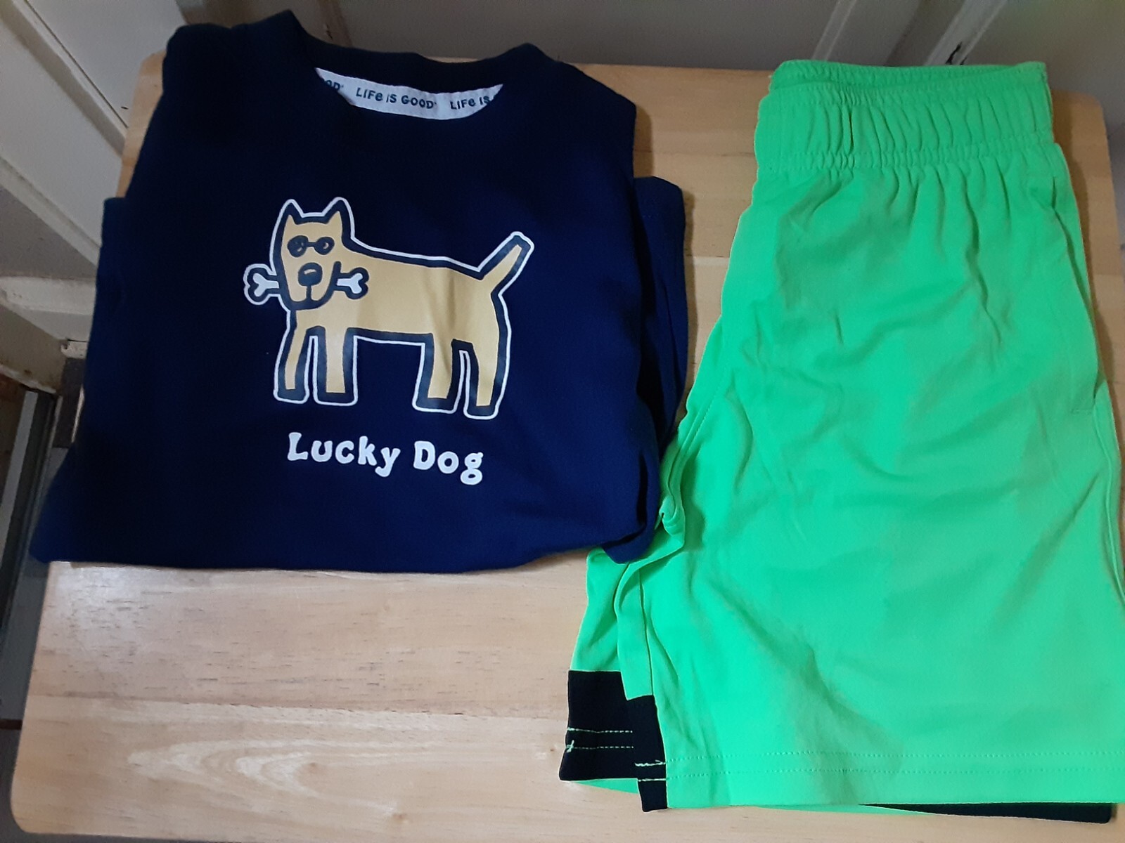 Life Is Good Boys T-Shirt & Shorts by Under Armour Size 6 NEW WITH TAGS