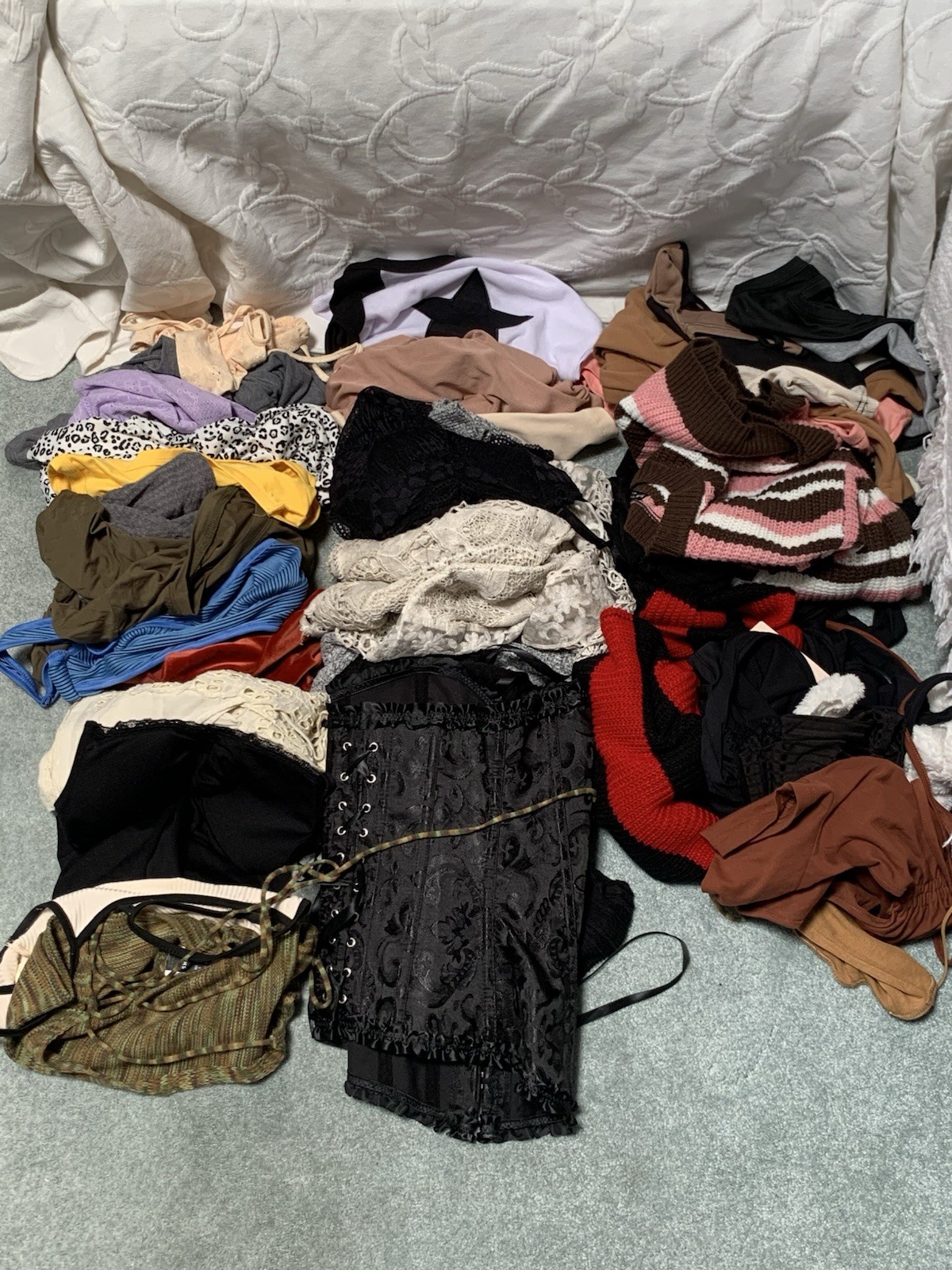 50 SHEIN XS Mixed Clothing Lot Multicolor Lace Animal Print, extra small