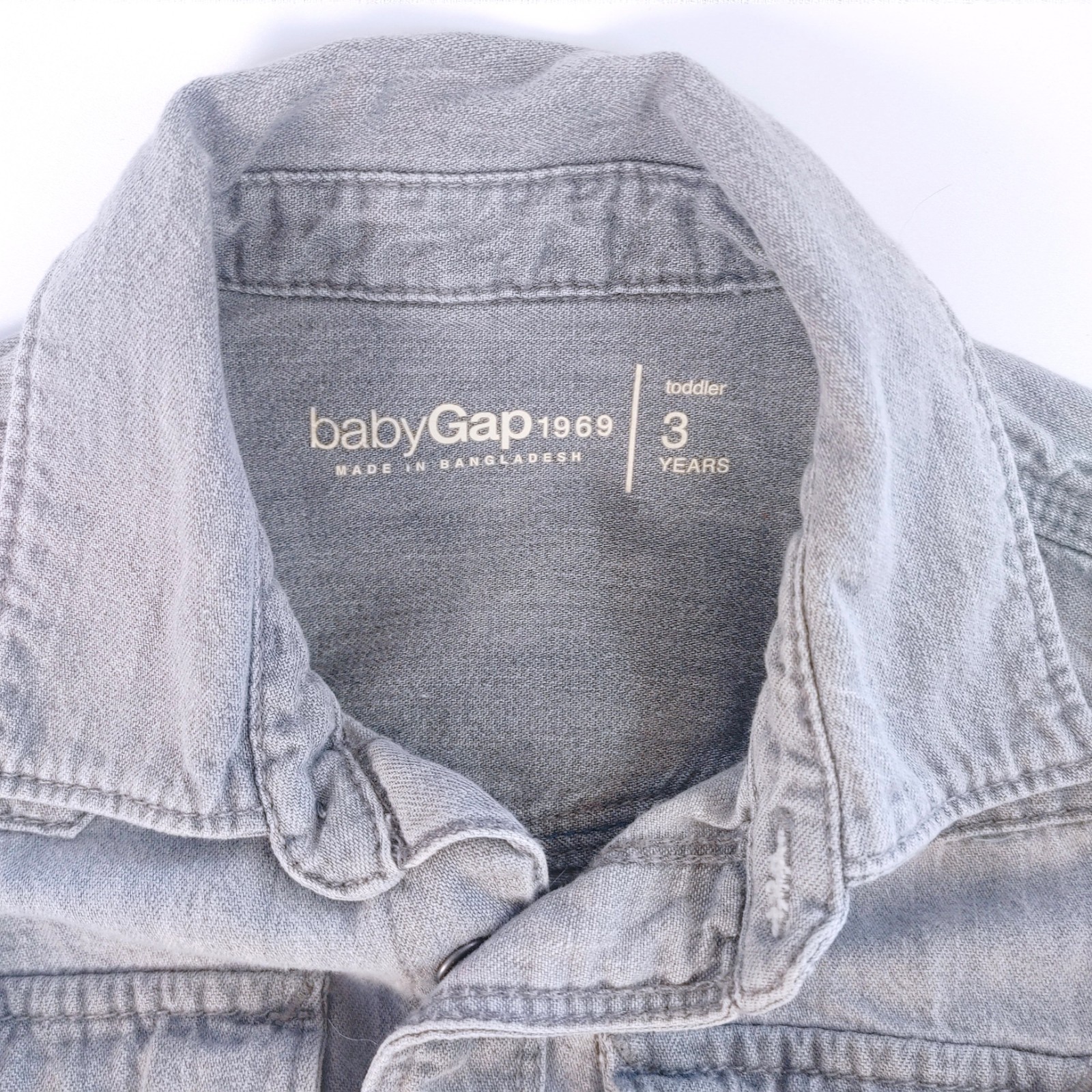 Toddler Boys 3T Lot Of 3 Long Sleeve Collared Shirts Carter&rsquo;s & Baby Gap