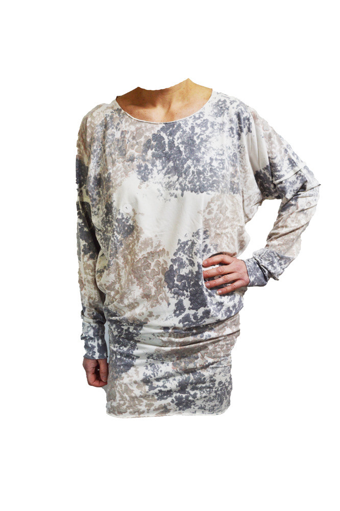 Rock Cotton – Long Sleeve Versatile Tunic – Speckled Wash Pink – Quartz