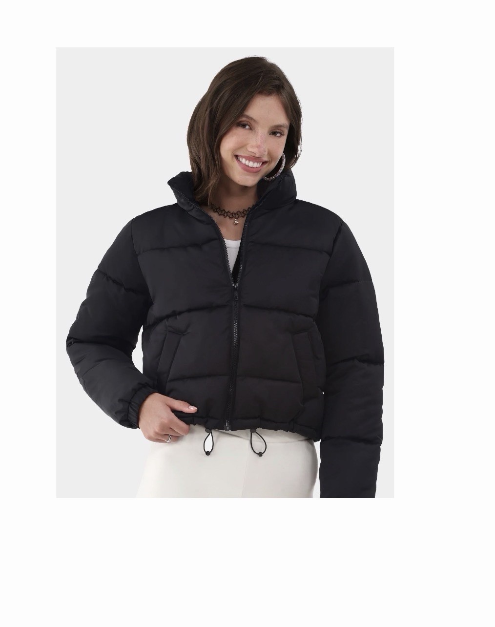 12pcs No Boundaries Women’s Black Cropped Puffer Jacket (10-Small, 2-XL) Lot