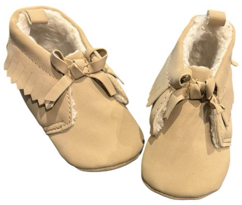Child of Mine Infant 0-3 Months Beige Crib/Prewalker Shoes – Excellent Condition