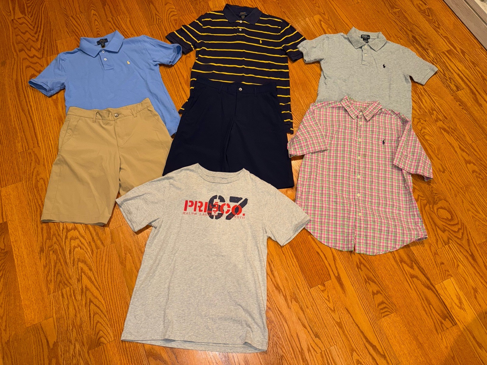 Lot Boys Polo Ralph Lauren Summer Clothes Outfits Polo Shirts Shorts Large 14-16